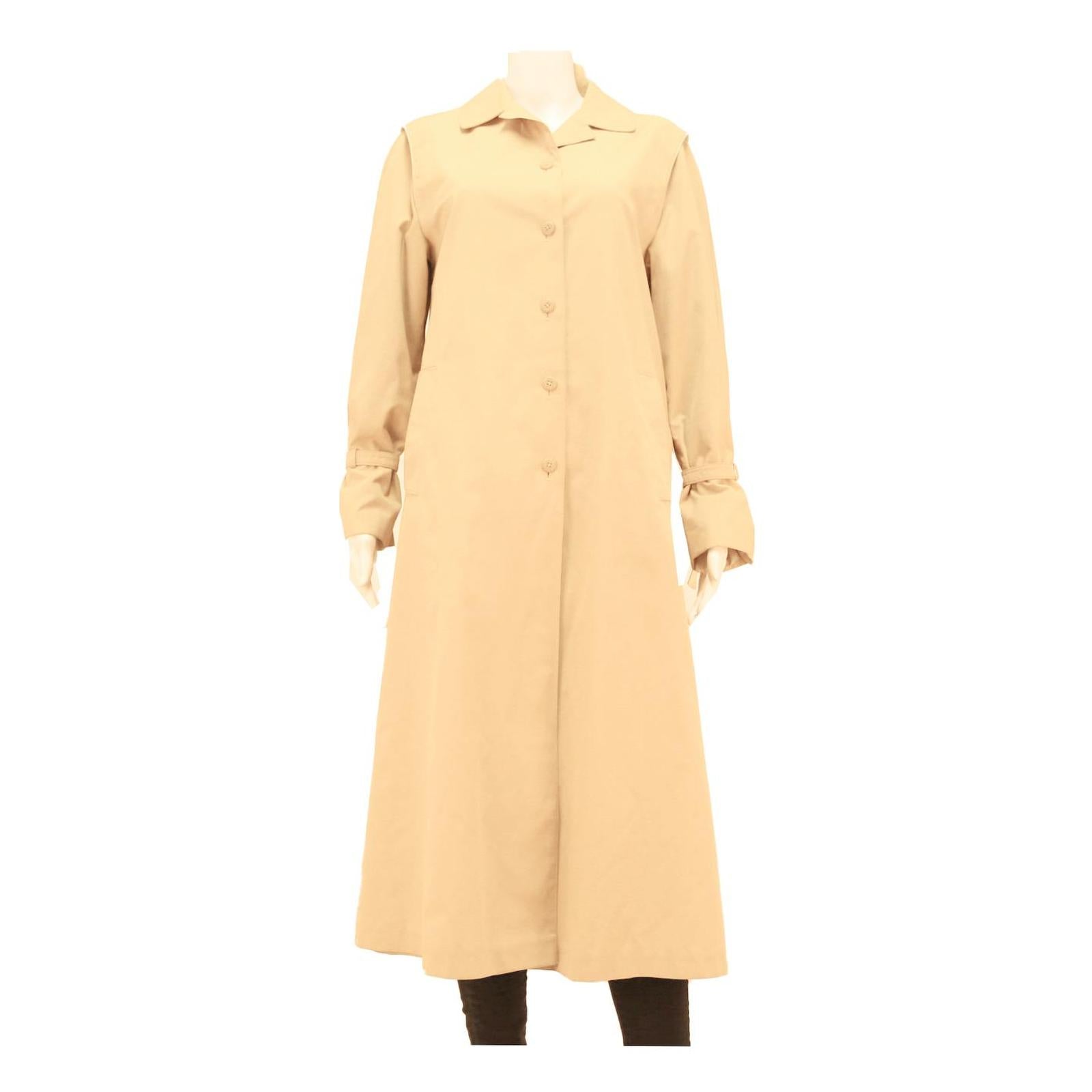 Womens Beige Button Front Long Sleeve Regular Fit Polyester Blend Jacket M Plain Refurbished - N/A refurbished available on Cerqular