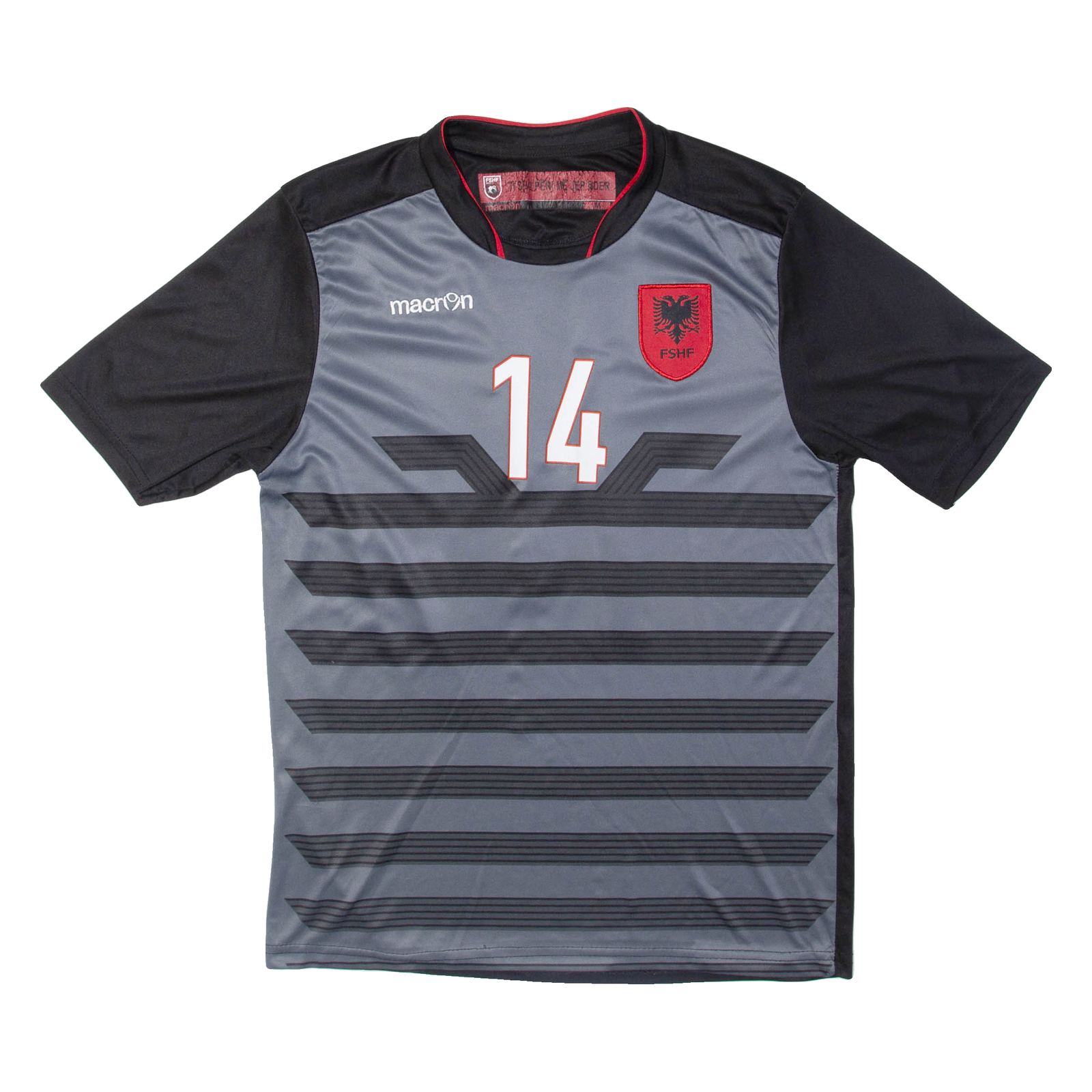 MACRON Albania 2021 Home Mens Football Shirt T-Shirt Black M Refurbished - N/A refurbished available on Cerqular