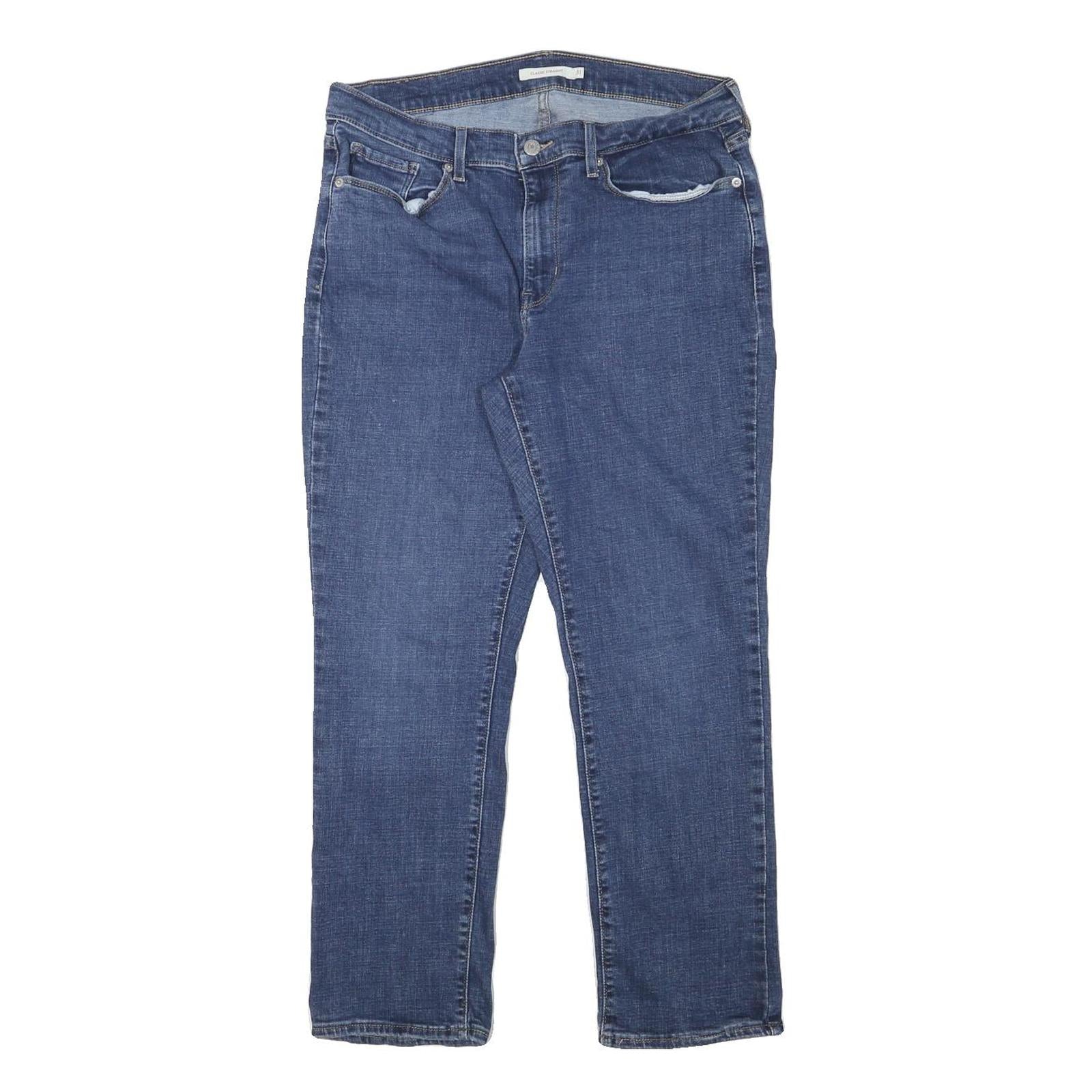 LEVI'S Womens Classic Classic Fit Zip Blue Denim W31 L26 Straight Leg Jeans Refurbished - N/A refurbished available on Cerqular
