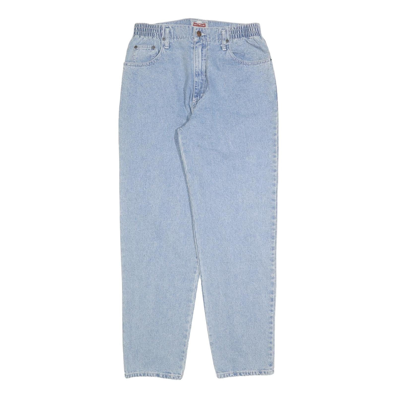 BIG STAR Womens Jeans Light Blue Regular Straight Denim Rinse W28 L30 Zip Refurbished - N/A refurbished available on Cerqular