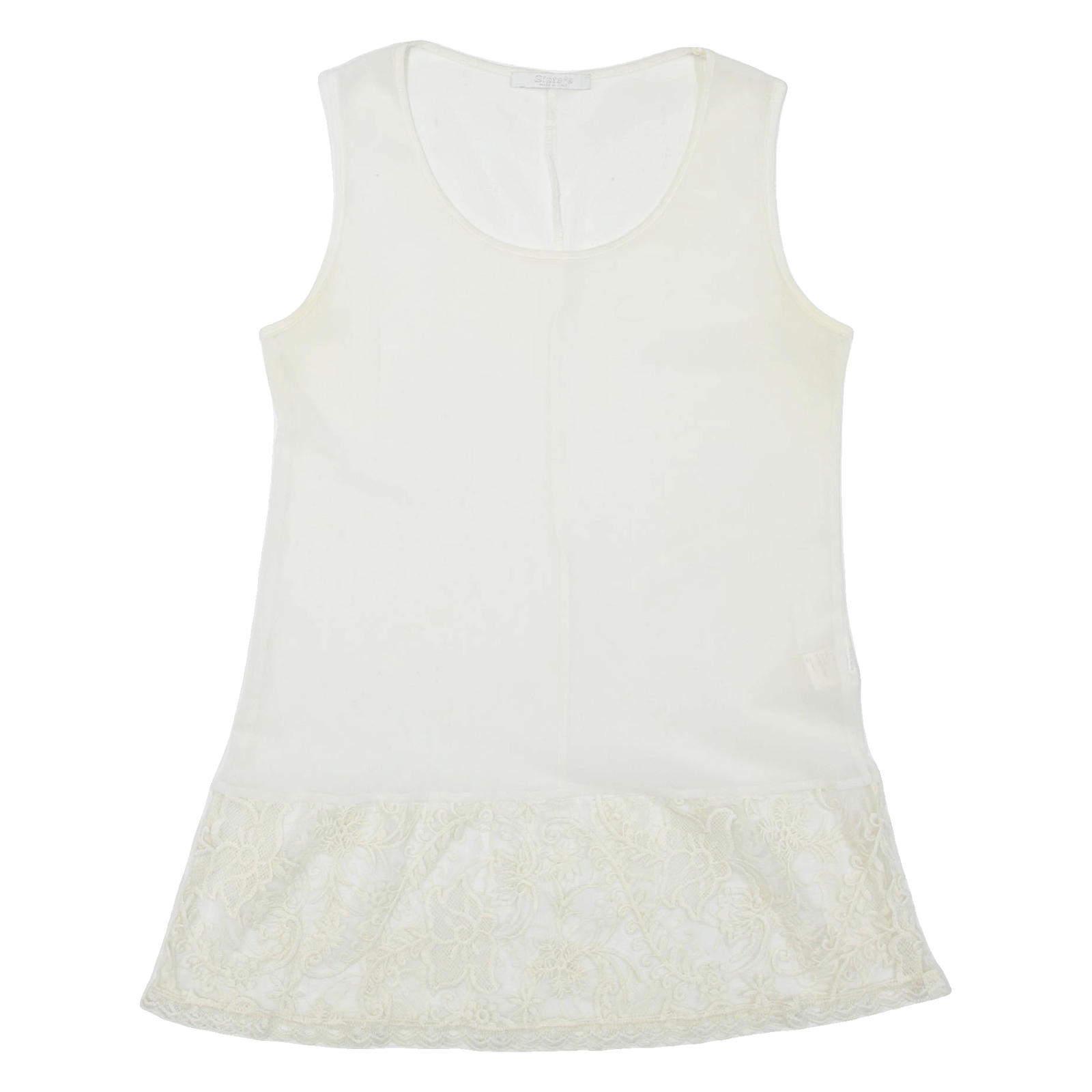 Sheer Womens Top White Sleeveless M Refurbished - N/A refurbished available on Cerqular