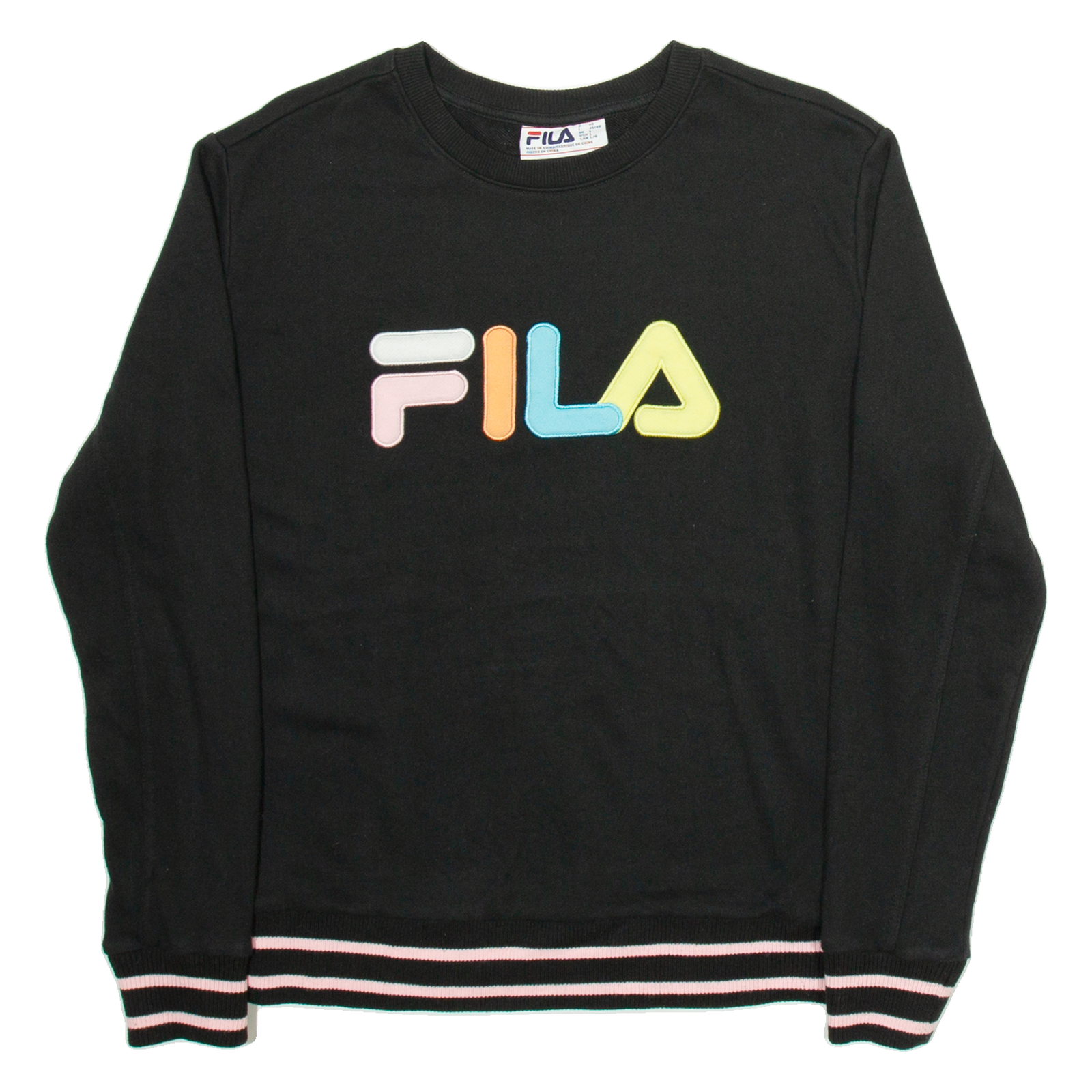 FILA Womens Sweatshirt Black L Refurbished - N/A refurbished available on Cerqular