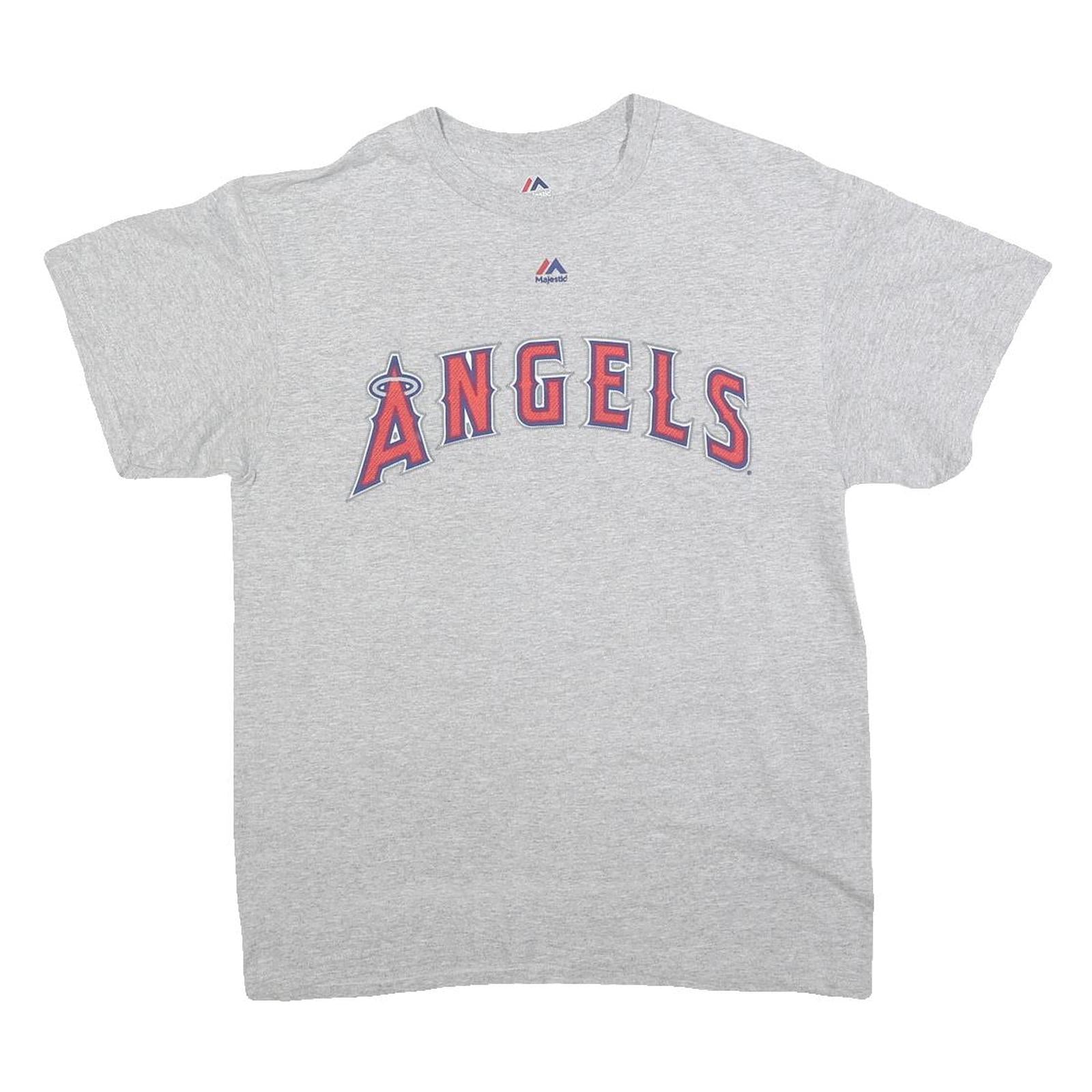 Buy MAJESTIC Mens Grey Angels Graphic T-Shirt M Short Sleeve Crew Neck Baseball Refurbished - $19.49 MAJESTIC Mens Grey Angels Graphic T-Shirt M Short Sleeve Crew Neck Baseball Refurbished - N/A refurbished available on Cerqular