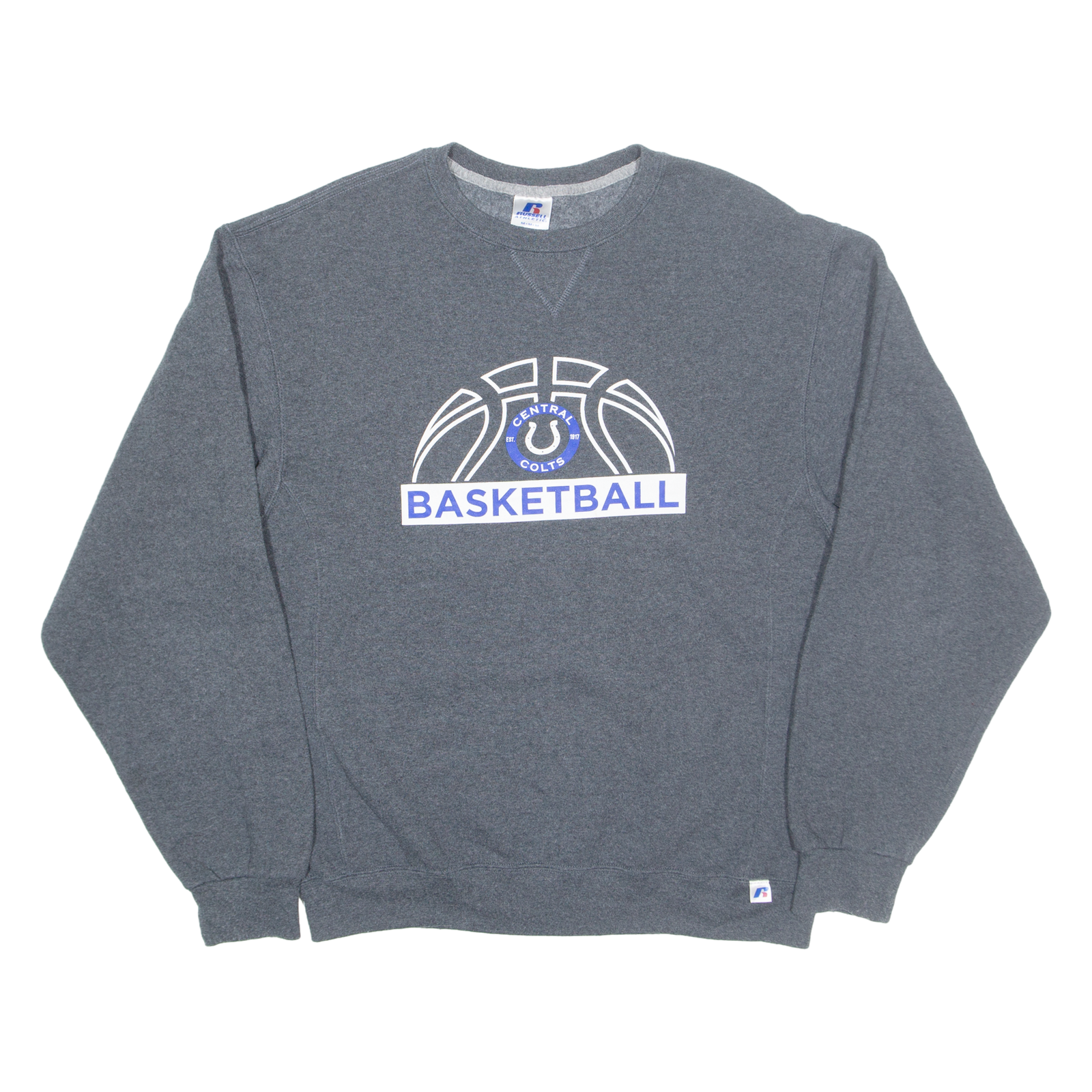 RUSSELL ATHLETIC Indianapolis Colts Basketball Mens Sweatshirt Grey USA M Refurbished - N/A refurbished available on Cerqular