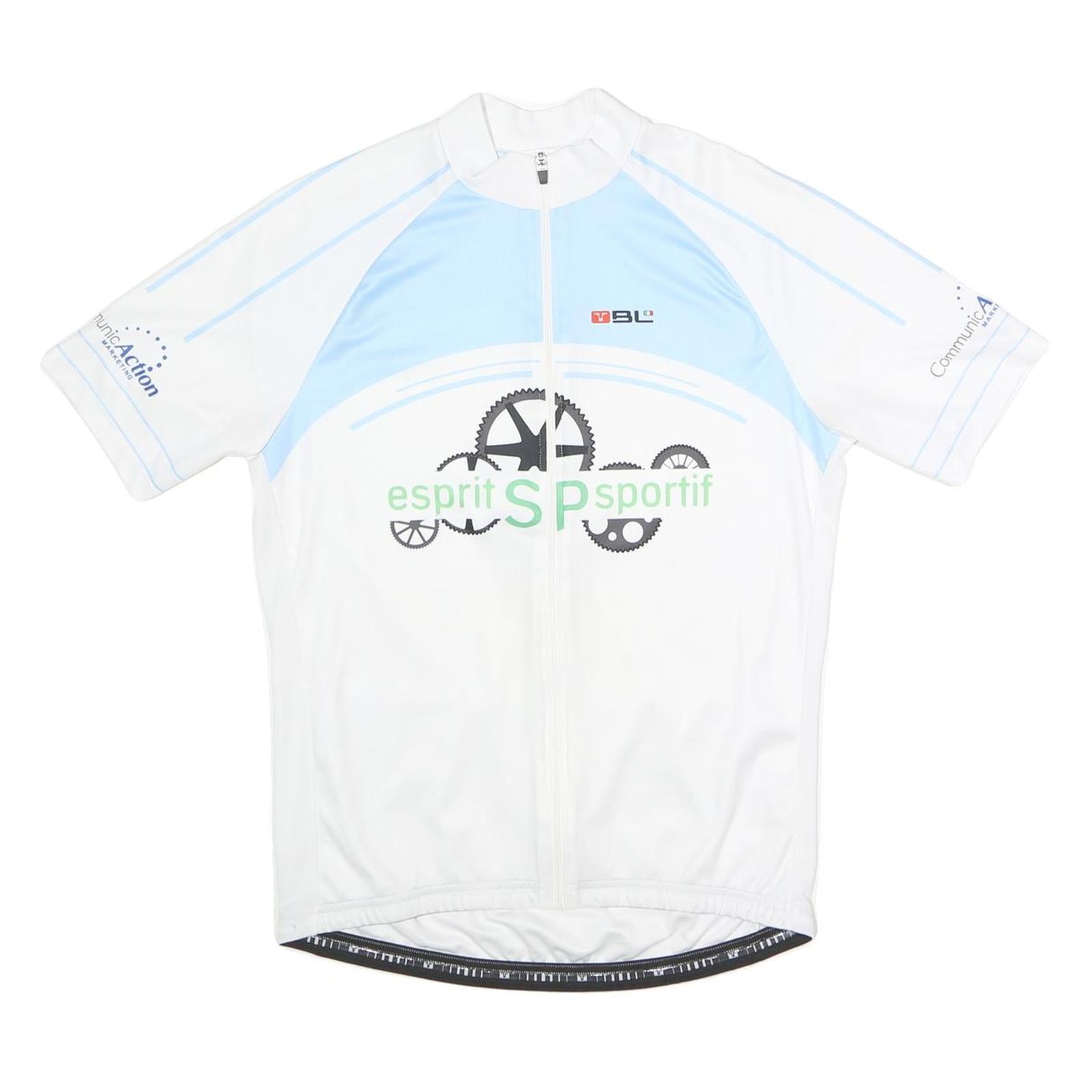 BICYCLE LINE Mens White & Blue Esprit Sportif Graphic T-Shirt XL Short Sleeve Refurbished - N/A refurbished available on Cerqular