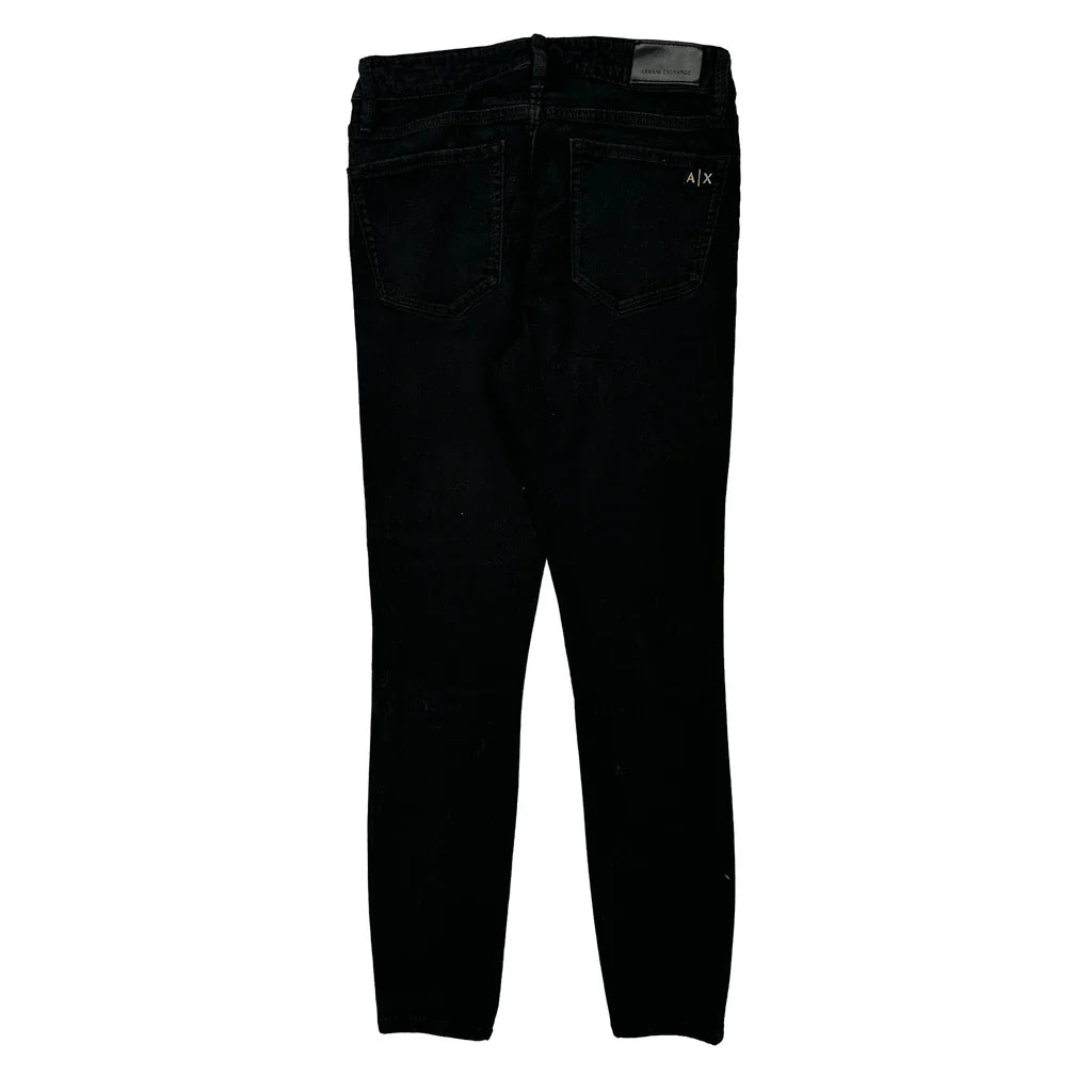 Armani Exchange Skinny Jeans - 28W UK 8 Black Cotton Blend Refurbished - Thrifted (note: this is a term often used to describe second- refurbished available on Cerqular