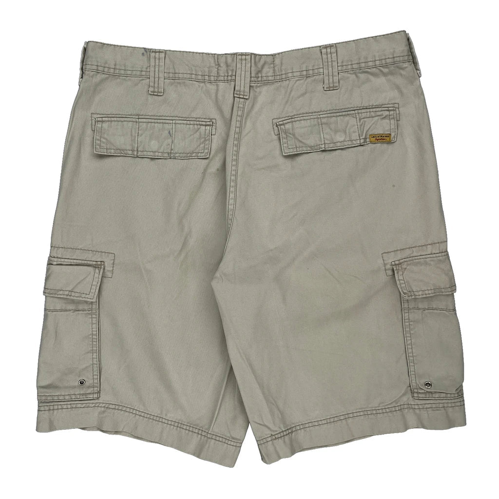 Buy Levis Cargo Shorts - 36W 11L Beige Cotton Refurbished - $39.65 Levis Cargo Shorts - 36W 11L Beige Cotton Refurbished - Thrifted (note: this is a term often used to describe second- refurbished available on Cerqular