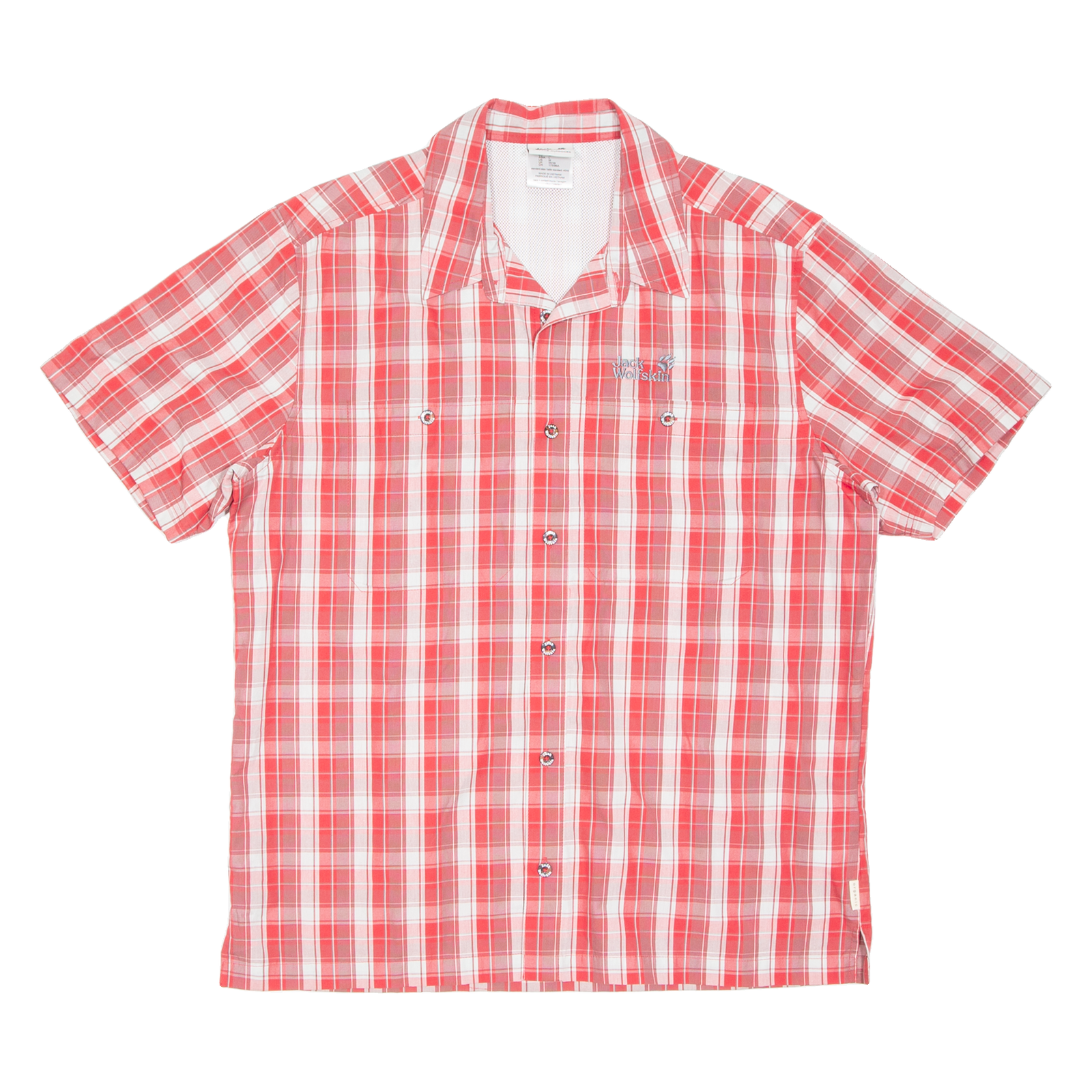 JACK WOLFSKIN Mens Shirt Red Check M Refurbished - N/A refurbished available on Cerqular