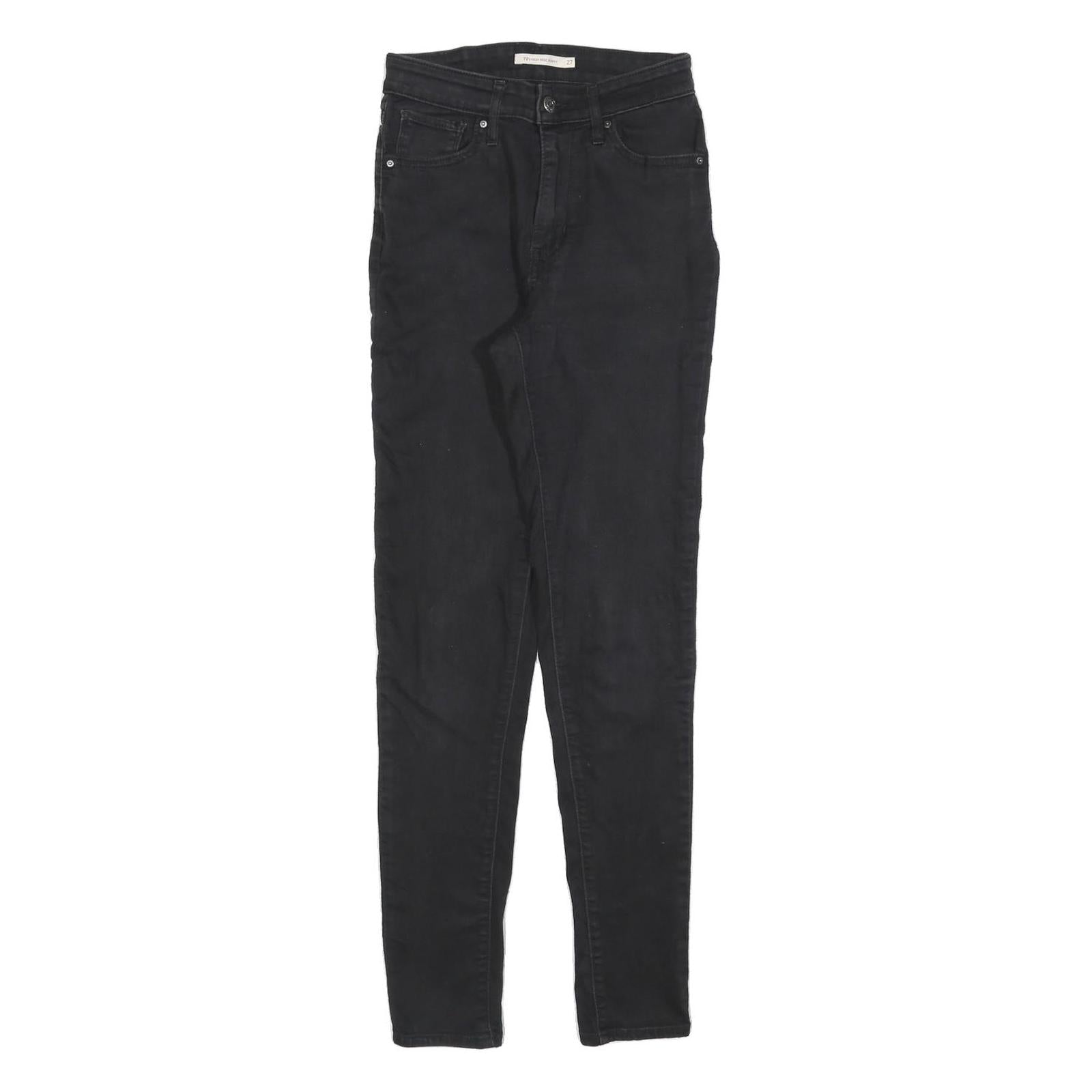 LEVI'S 721 Womens Slim Black Denim Light W27 L30 Skinny Jeans Zip Closure Refurbished - N/A refurbished available on Cerqular