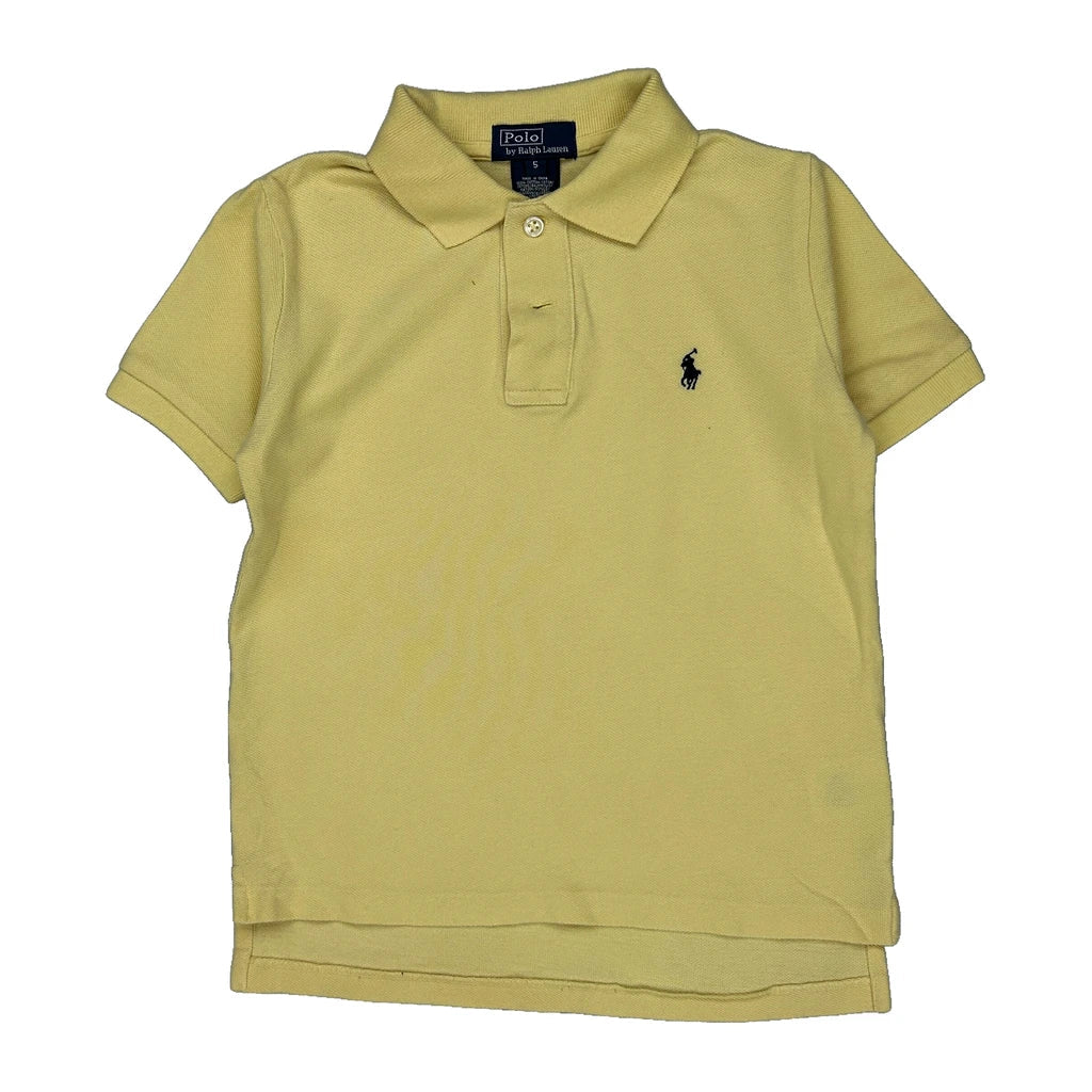 Age 5 Polo By Ralph Lauren Polo Shirt - XS Yellow Cotton Refurbished - Thrifted (note: this is a term often used to describe second- refurbished available on Cerqular