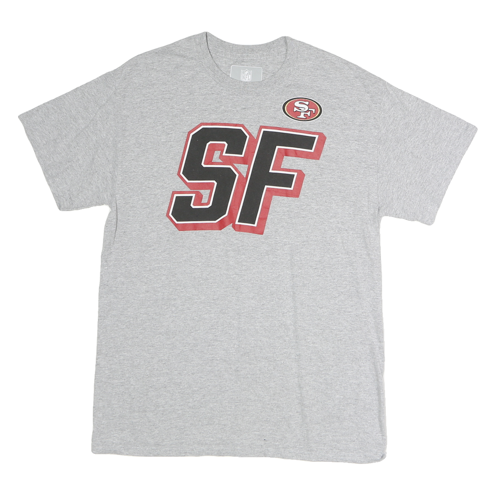 NFL Mens Grey San Francisco Logo Graphic T-Shirt M Short Sleeve Crew Neck Refurbished - N/A refurbished available on Cerqular