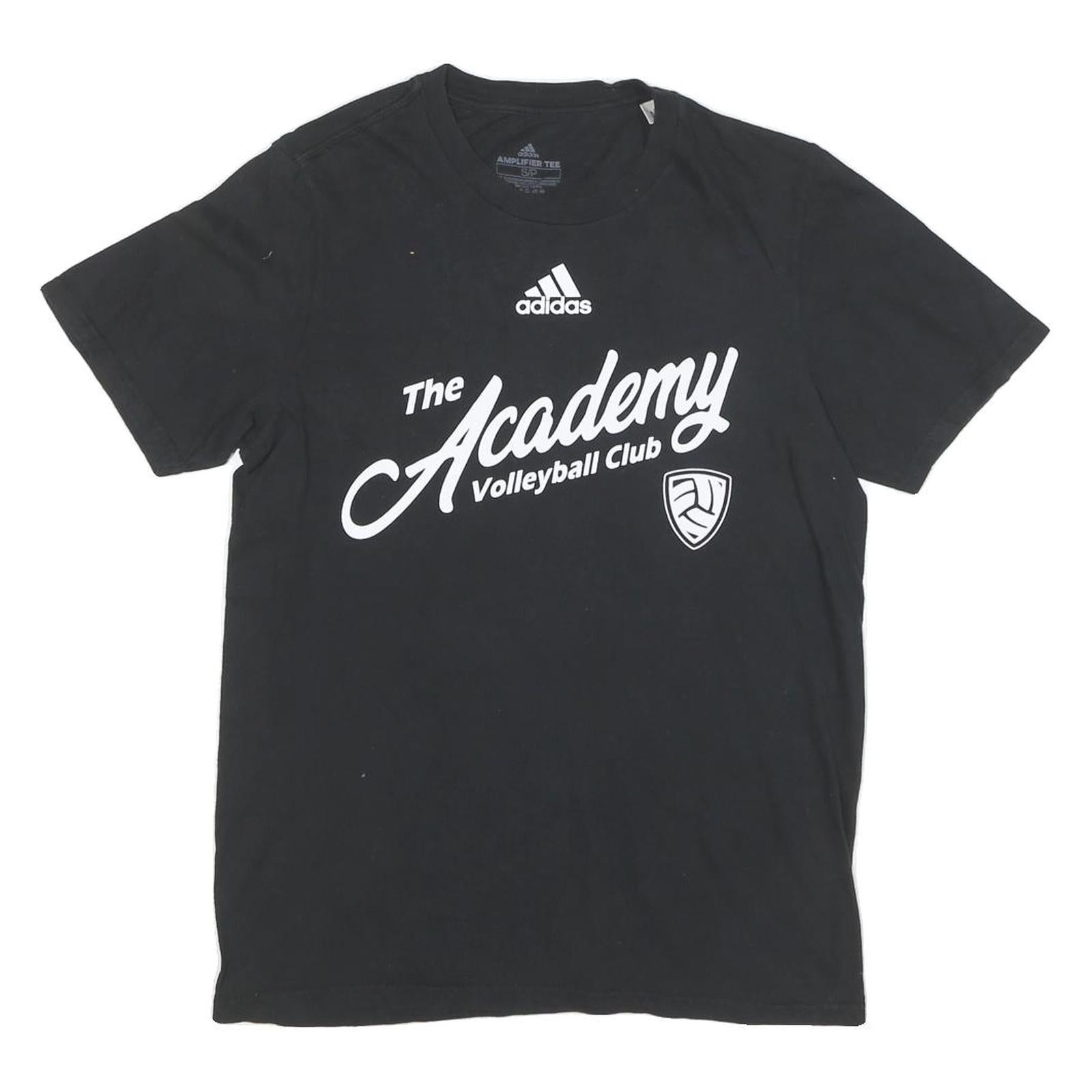 ADIDAS Mens Black The Academy Volleyball Club Graphic T-Shirt S Crew Neck Short Refurbished - N/A refurbished available on Cerqular