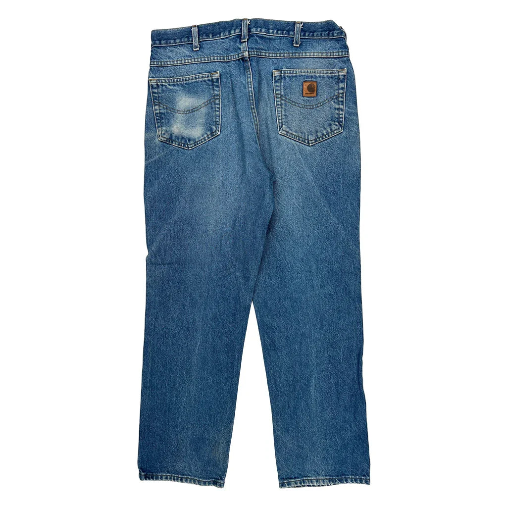 Carhartt Jeans - 36W 30L Blue Denim Refurbished - Thrifted (note: this is a term often used to describe second- refurbished available on Cerqular