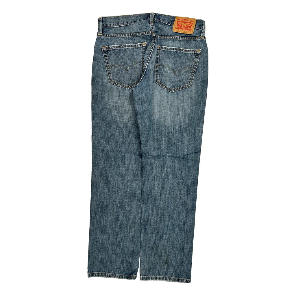 Levis Jeans - 34W 30L Blue Cotton Refurbished - Thrifted (note: this is a term often used to describe second- refurbished available on Cerqular