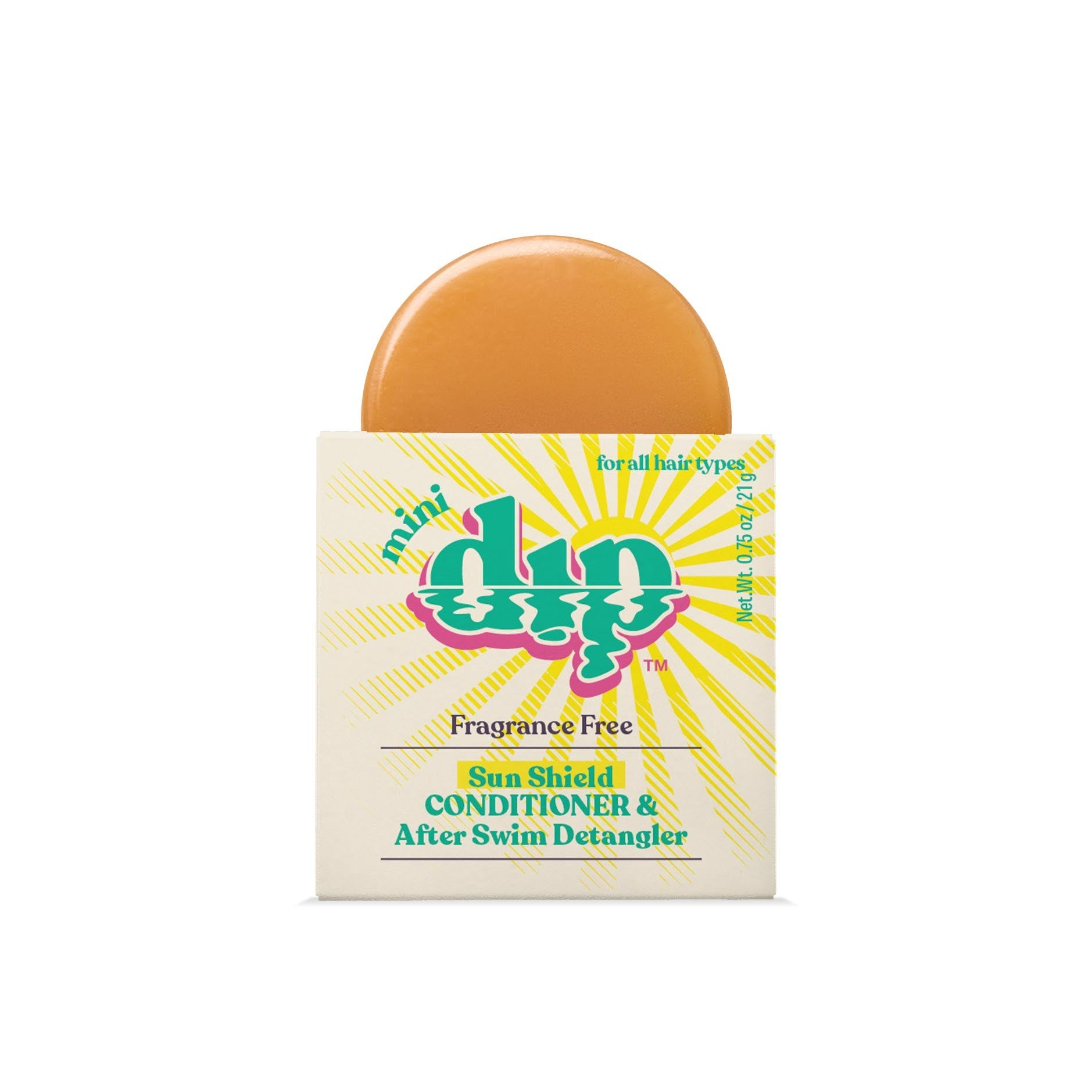 Mini Dip Sun Shield: Conditioner Bar & After Swim Detangler Fragrance Free | Size: 0.75 oz Refurbished - Dip Sustainable Hair Care refurbished available on Cerqular
