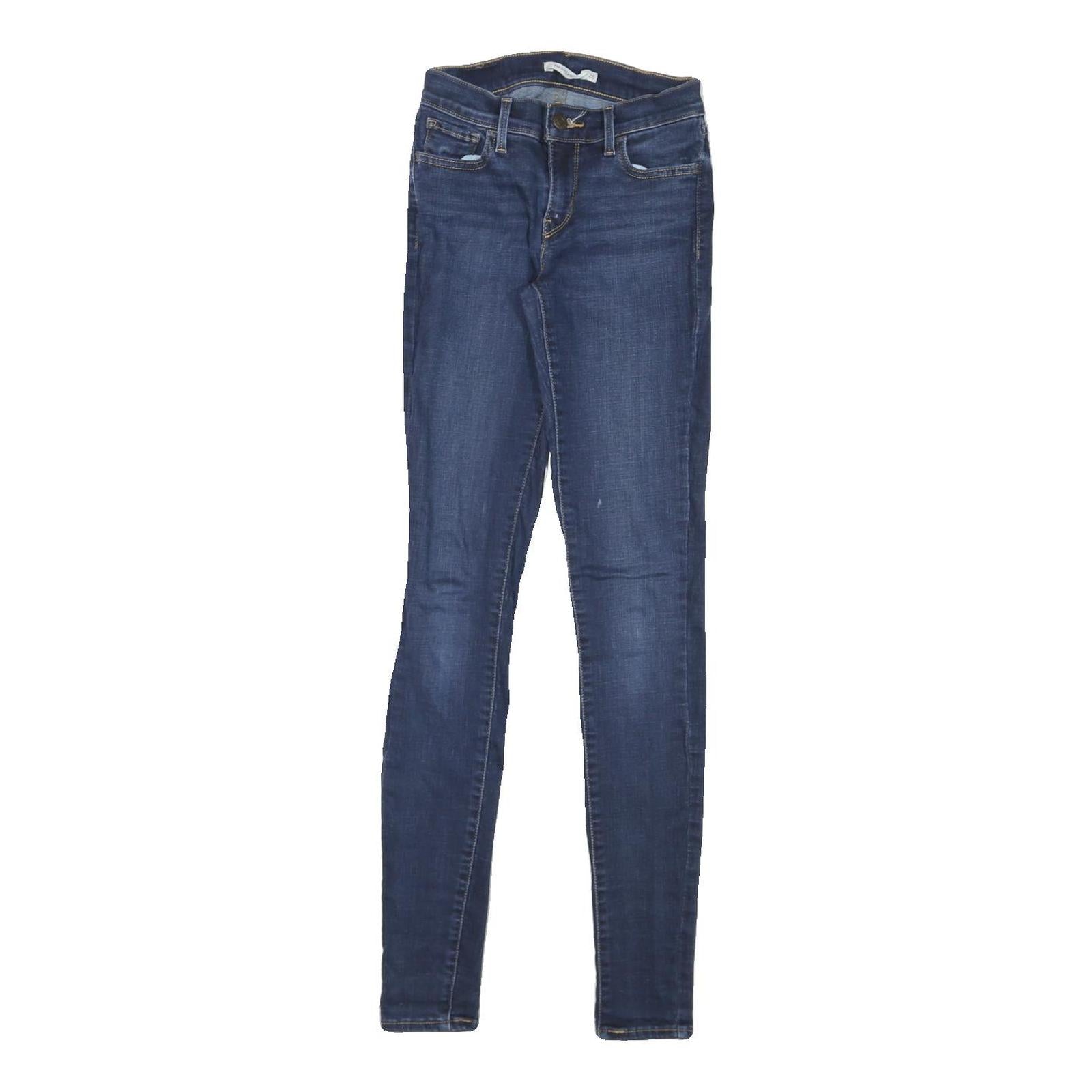 LEVI'S 710 Womens Jeans Blue Slim Skinny Denim Medium W23 L31 Stretch Zip Refurbished - N/A refurbished available on Cerqular