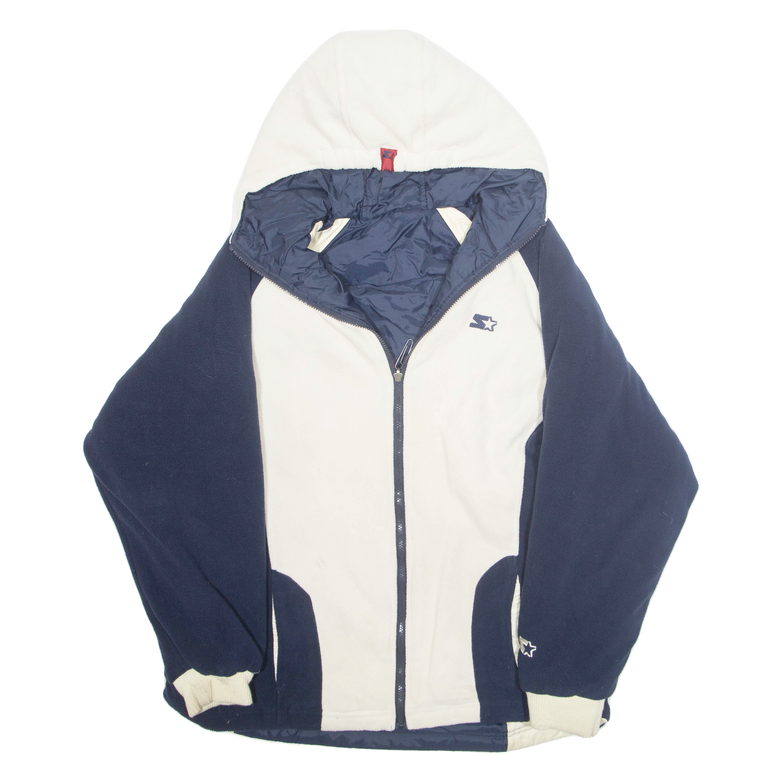 STARTER Mens Jacket Blue Hooded XL Refurbished - N/A refurbished available on Cerqular
