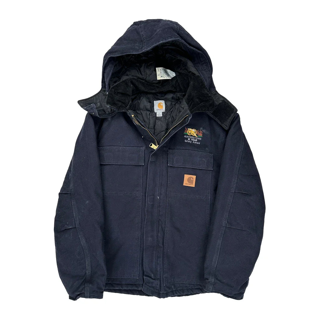 Buy Safety Award Carhartt Jacket - Large Navy Cotton Refurbished - $194.29 Safety Award Carhartt Jacket - Large Navy Cotton Refurbished - Thrifted (note: this is a term often used to describe second- refurbished available on Cerqular