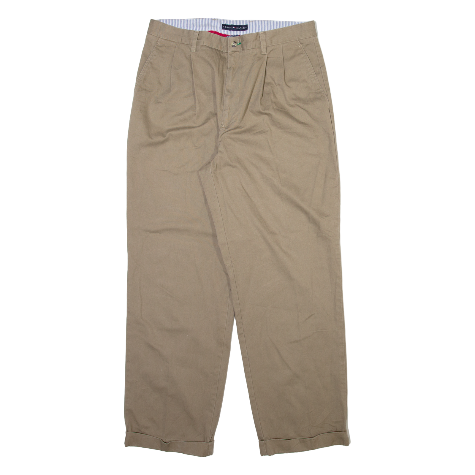 TOMMY HILFIGER Mens Trousers Beige Relaxed Straight W36 L32 Refurbished - N/A refurbished available on Cerqular