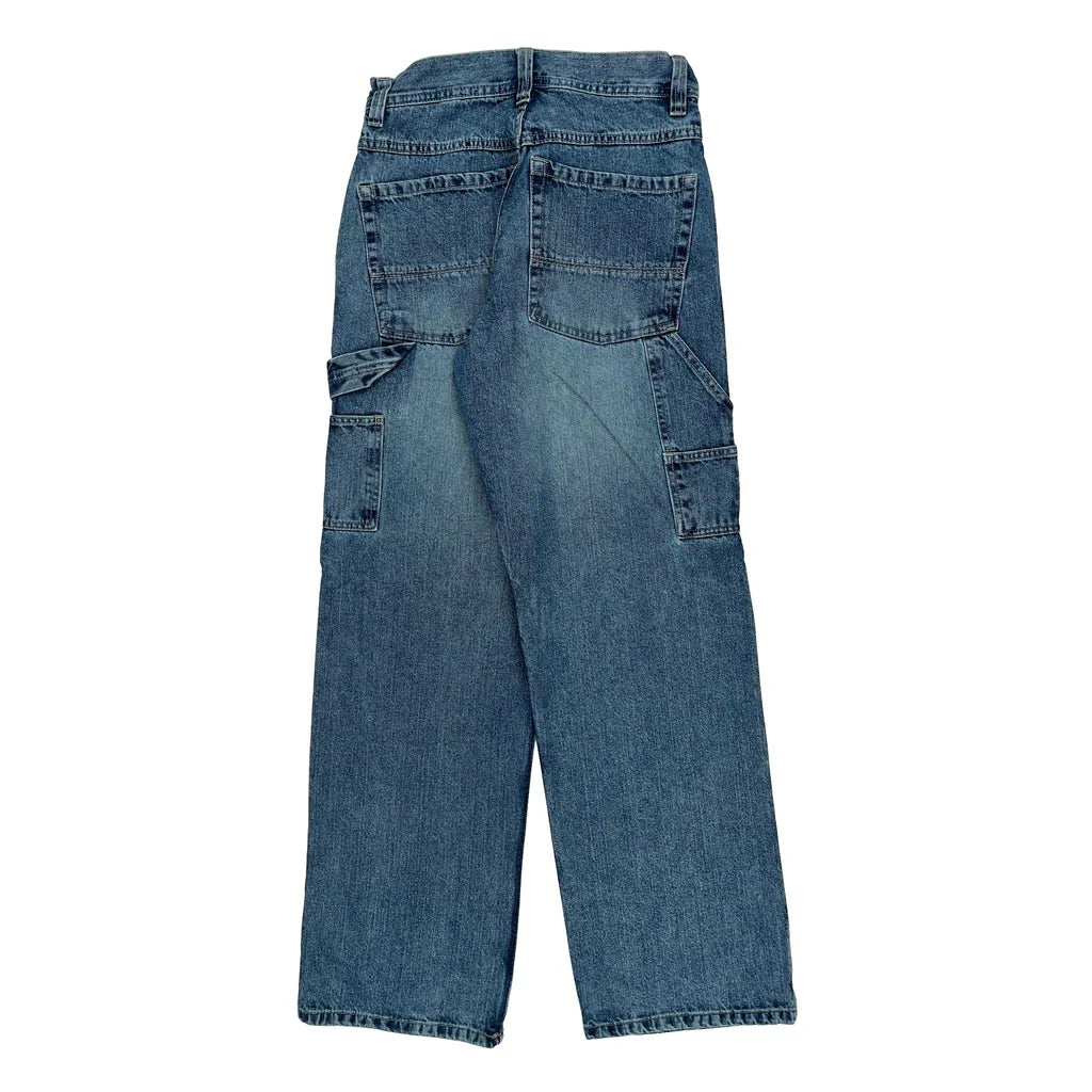 Unbranded Cargo Carpenter Jeans - 28W 30L Blue Denim Refurbished - Thrifted (note: this is a term often used to describe second- refurbished available on Cerqular