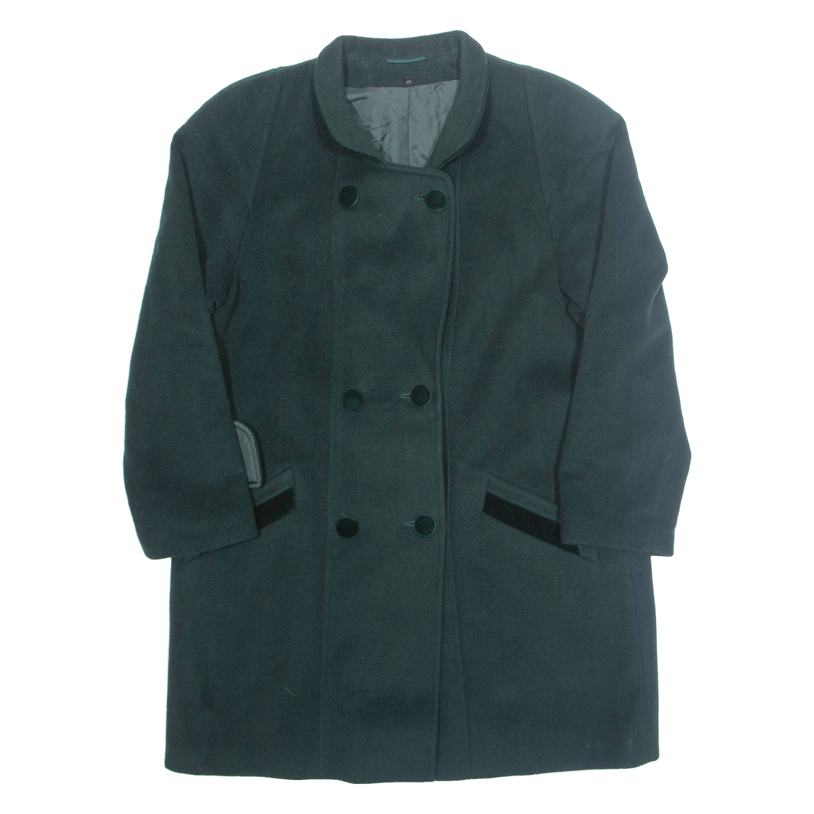 YOUR SIXTH SENSE Womens Overcoat Coat Green Wool M Refurbished - N/A refurbished available on Cerqular