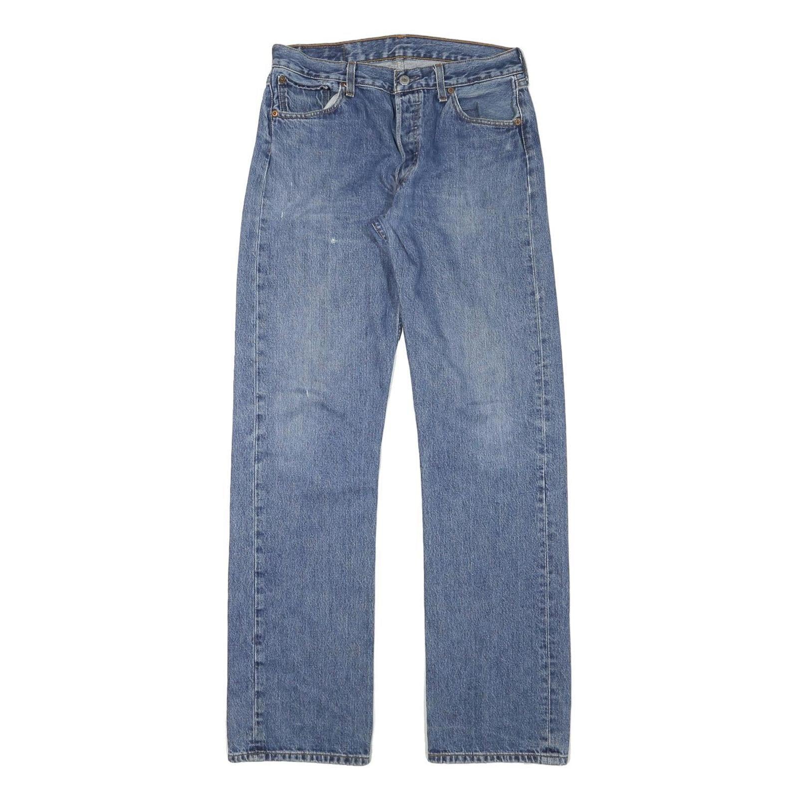 LEVI'S Mens Blue Regular Straight Denim Medium W30 L33 Classic Zip Jeans Refurbished - N/A refurbished available on Cerqular