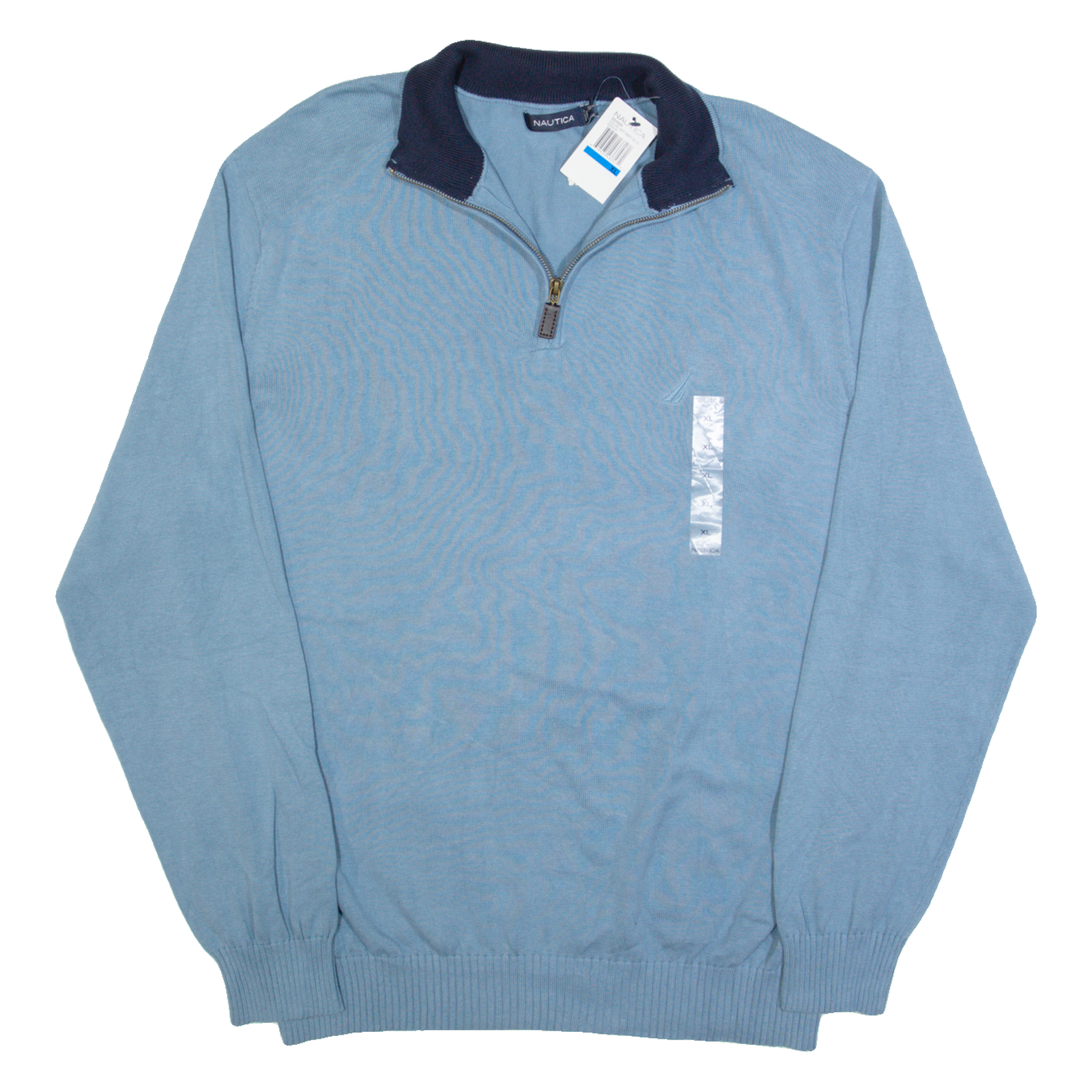 NAUTICA Mens Jumper Blue 1/4 Zip Tight Knit XL Refurbished - N/A refurbished available on Cerqular