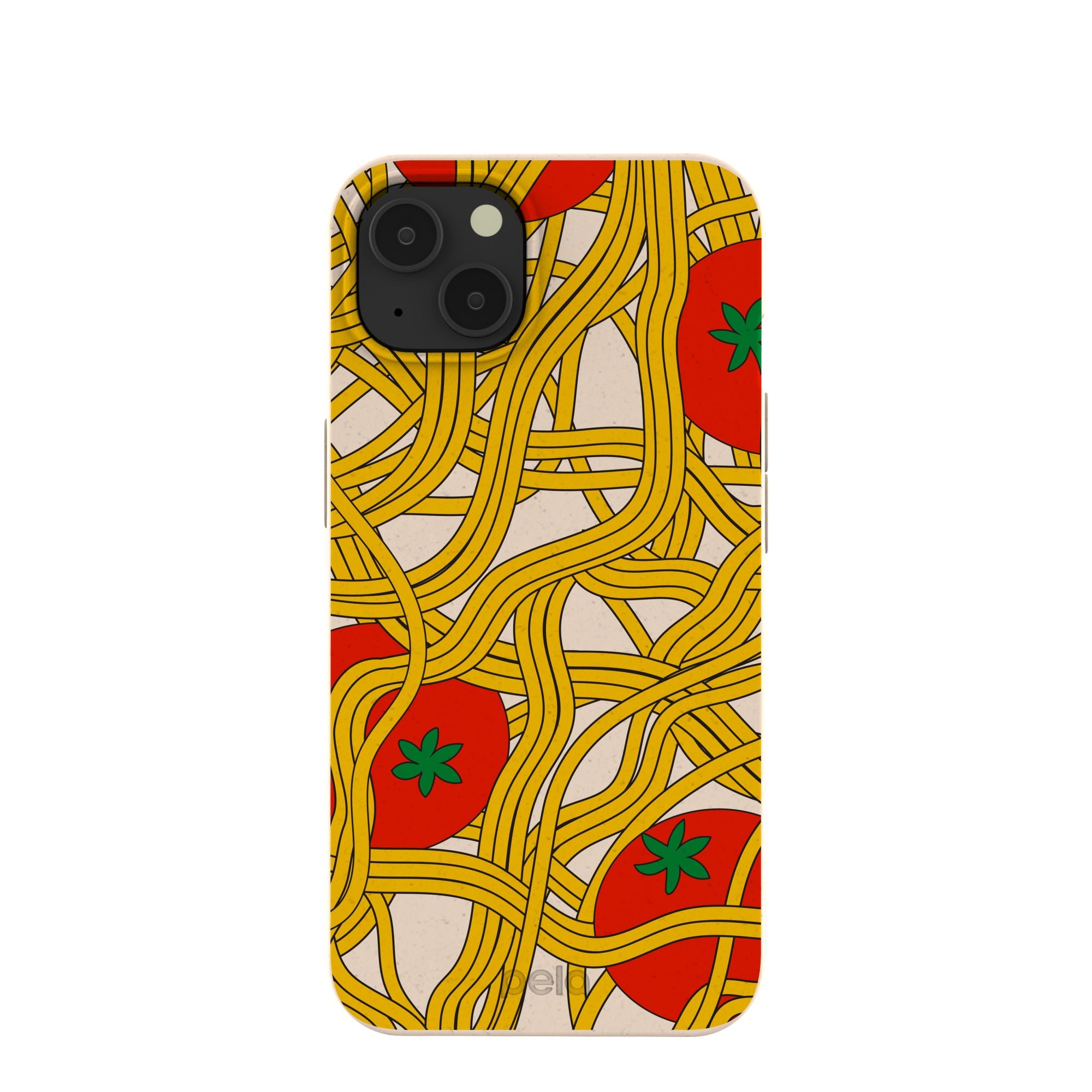 Seashell Spaghetti Splash iPhone 13 Case Refurbished - Pela Case refurbished available on Cerqular