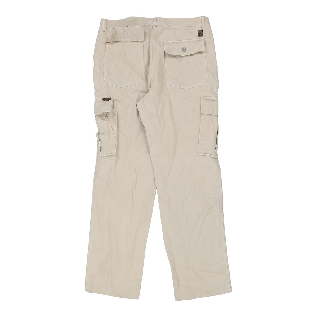 Contro Vento Cargo Trousers - 34W 34L Beige Cotton Refurbished - Thrifted (note: this is a term often used to describe second- refurbished available on Cerqular