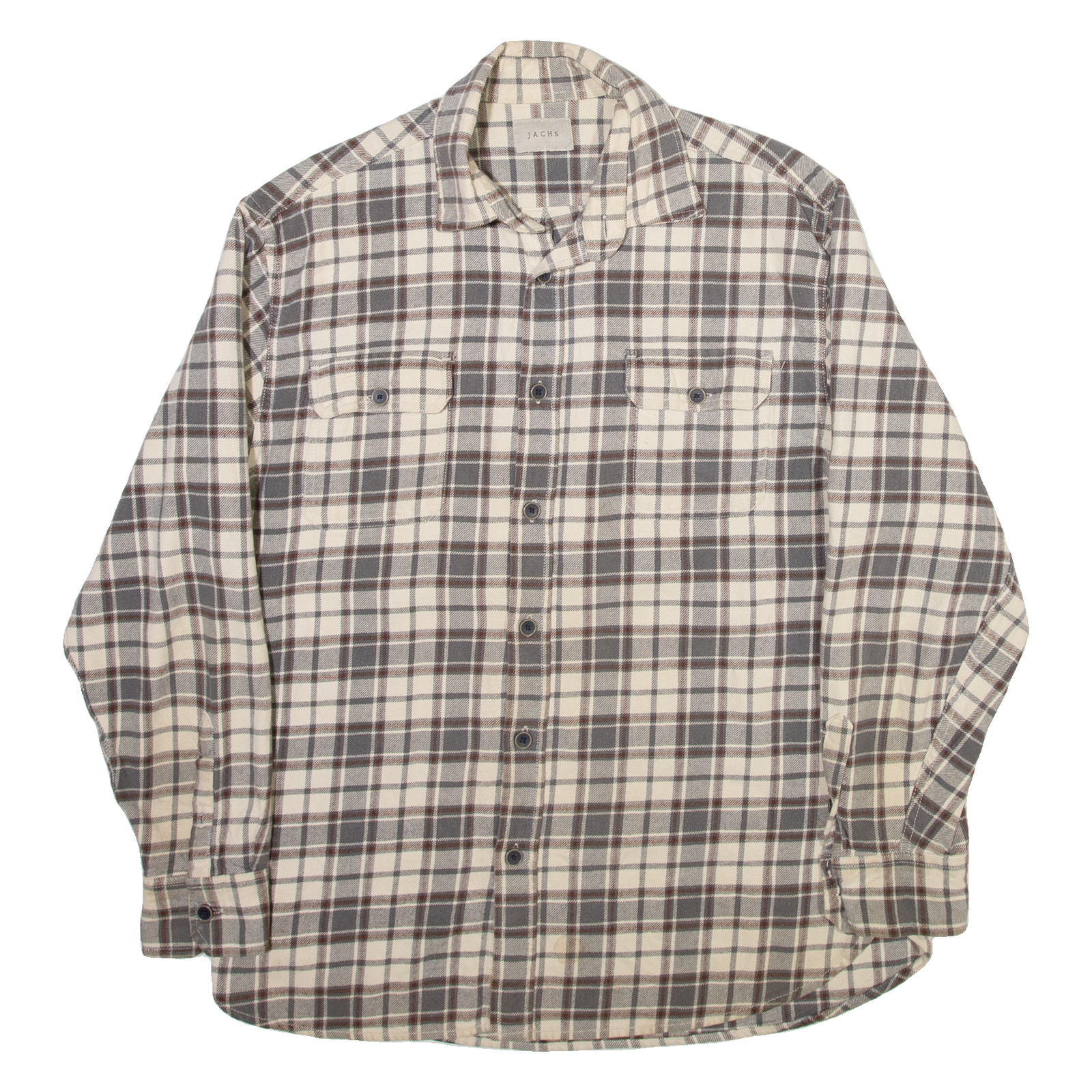 Buy JACHS Mens Shirt Cream Check Long Sleeve L Refurbished - $16.89 JACHS Mens Shirt Cream Check Long Sleeve L Refurbished - N/A refurbished available on Cerqular