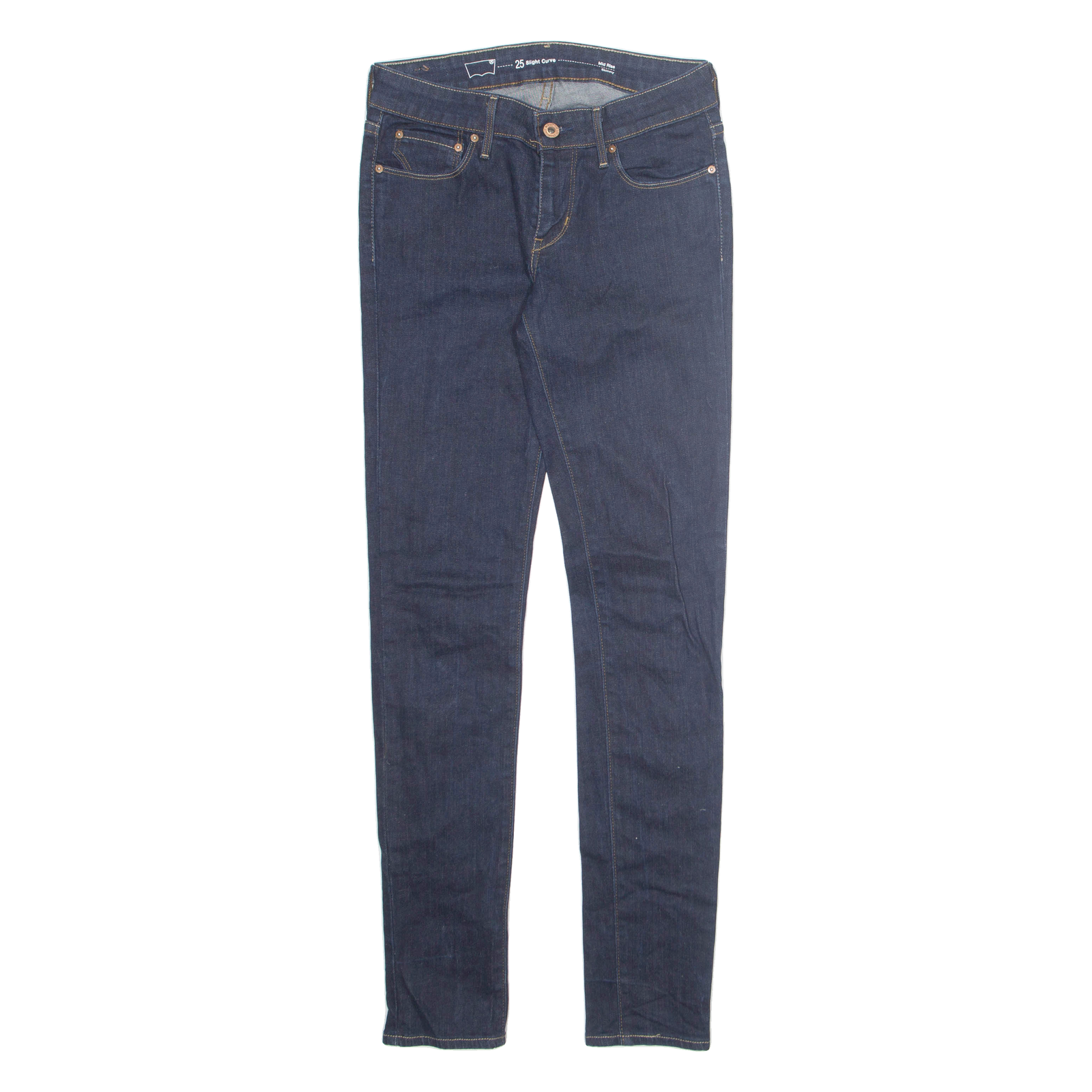 LEVI'S Womens Jeans Blue Regular Skinny W25 L32 Refurbished - N/A refurbished available on Cerqular
