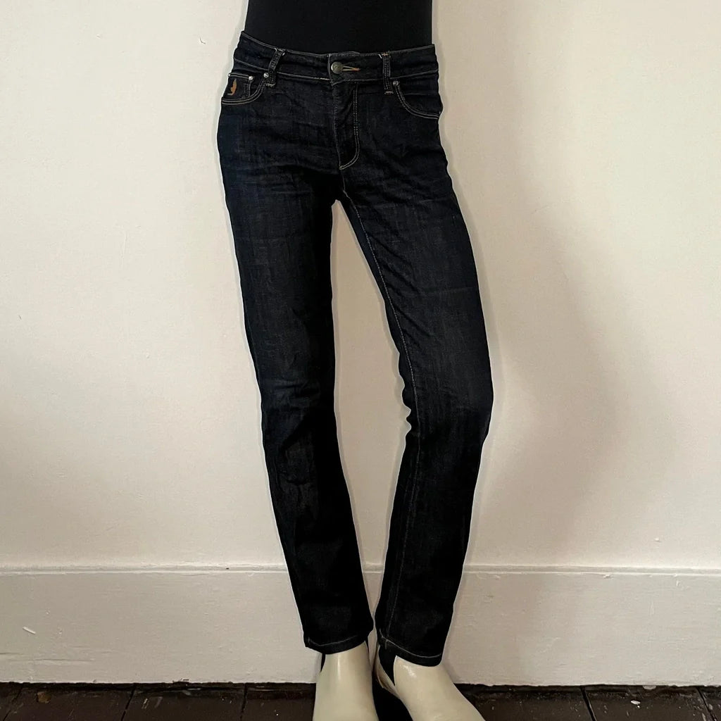 Marlboro Classics Jeans - 28W UK 8 Dark Wash Cotton Refurbished - Thrifted (note: this is a term often used to describe second- refurbished available on Cerqular