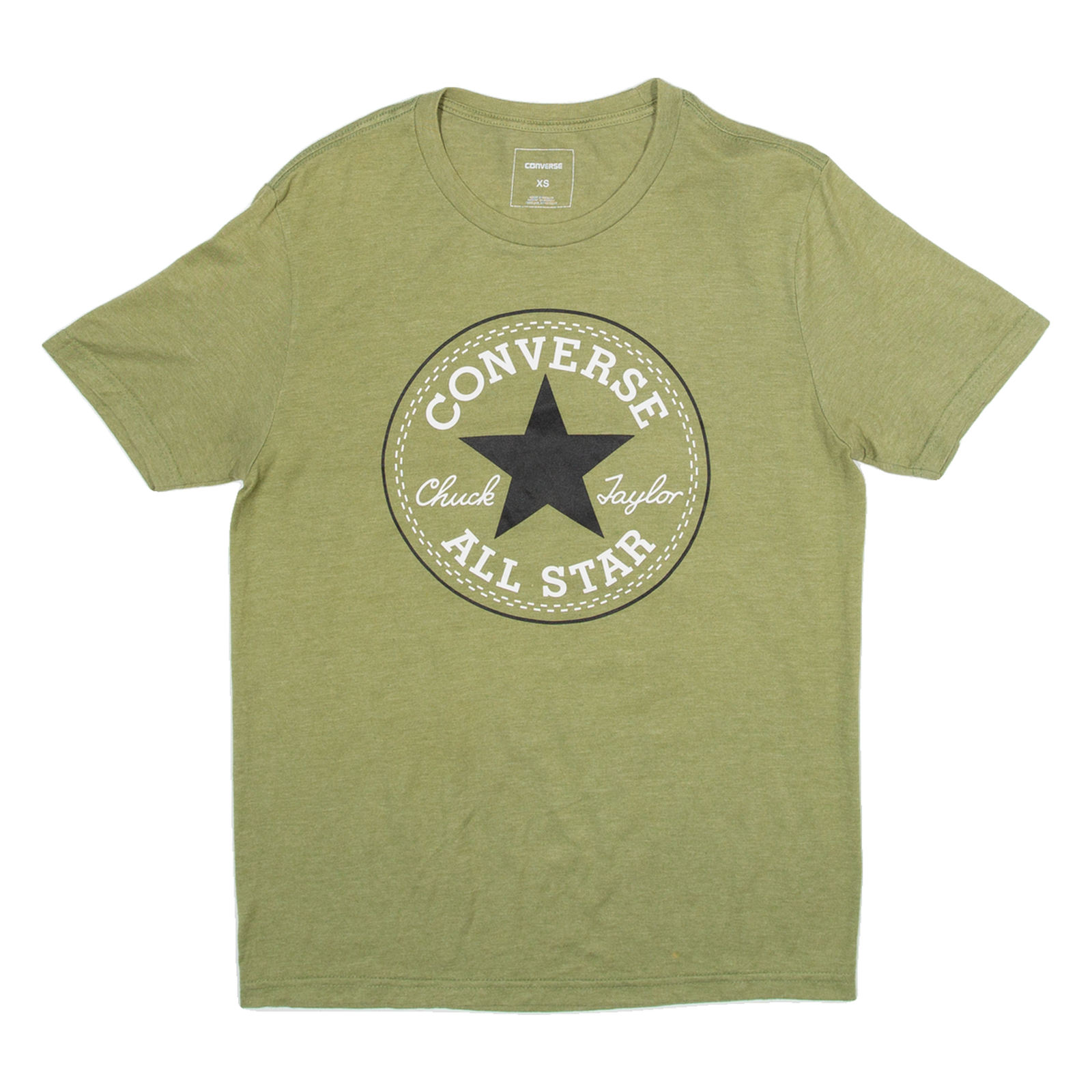 CONVERSE Womens T-Shirt Green XS Refurbished - N/A refurbished available on Cerqular