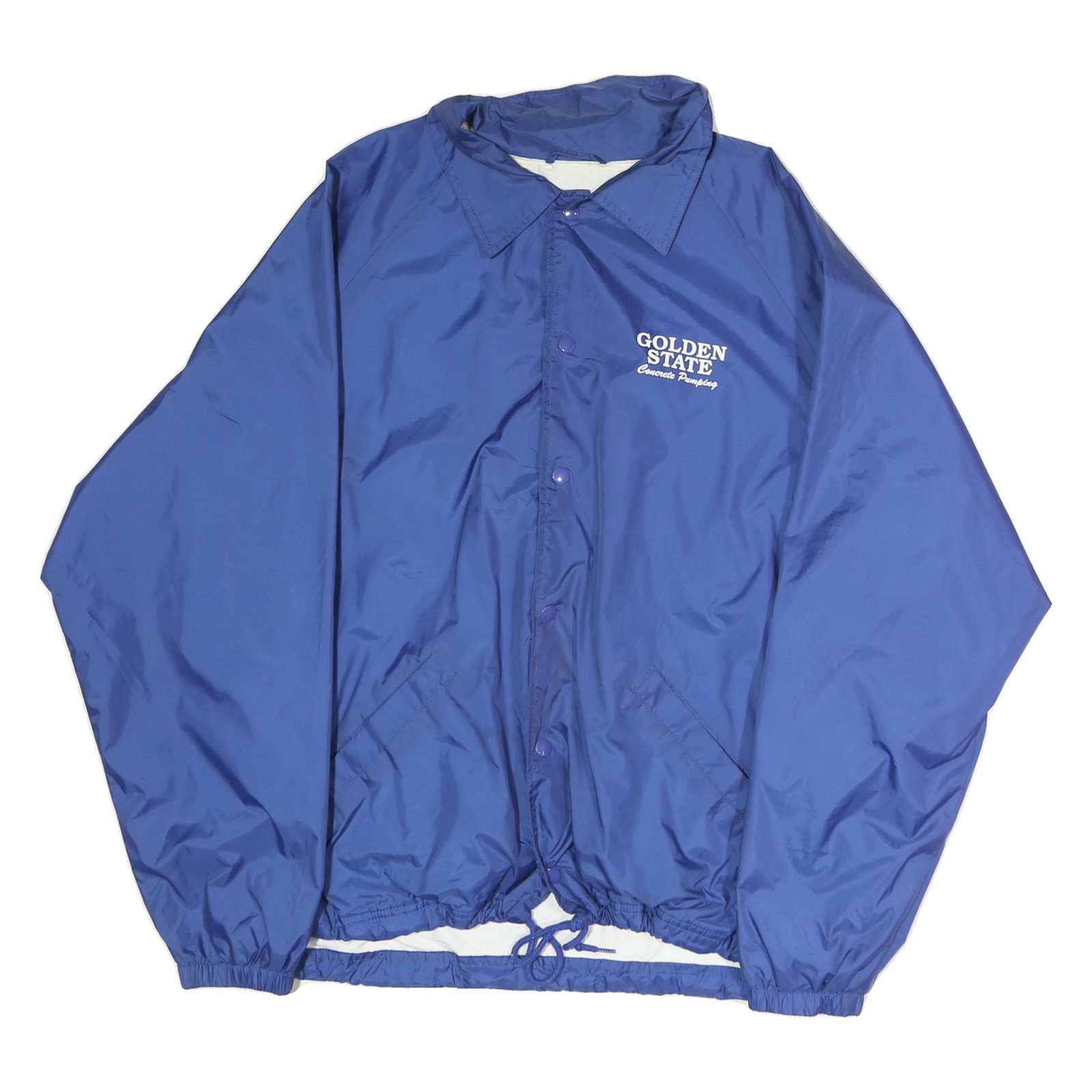 PORT & COMPANY Mens Blue Button Jacket XL Nylon Plain Lightweight Casual Refurbished - N/A refurbished available on Cerqular