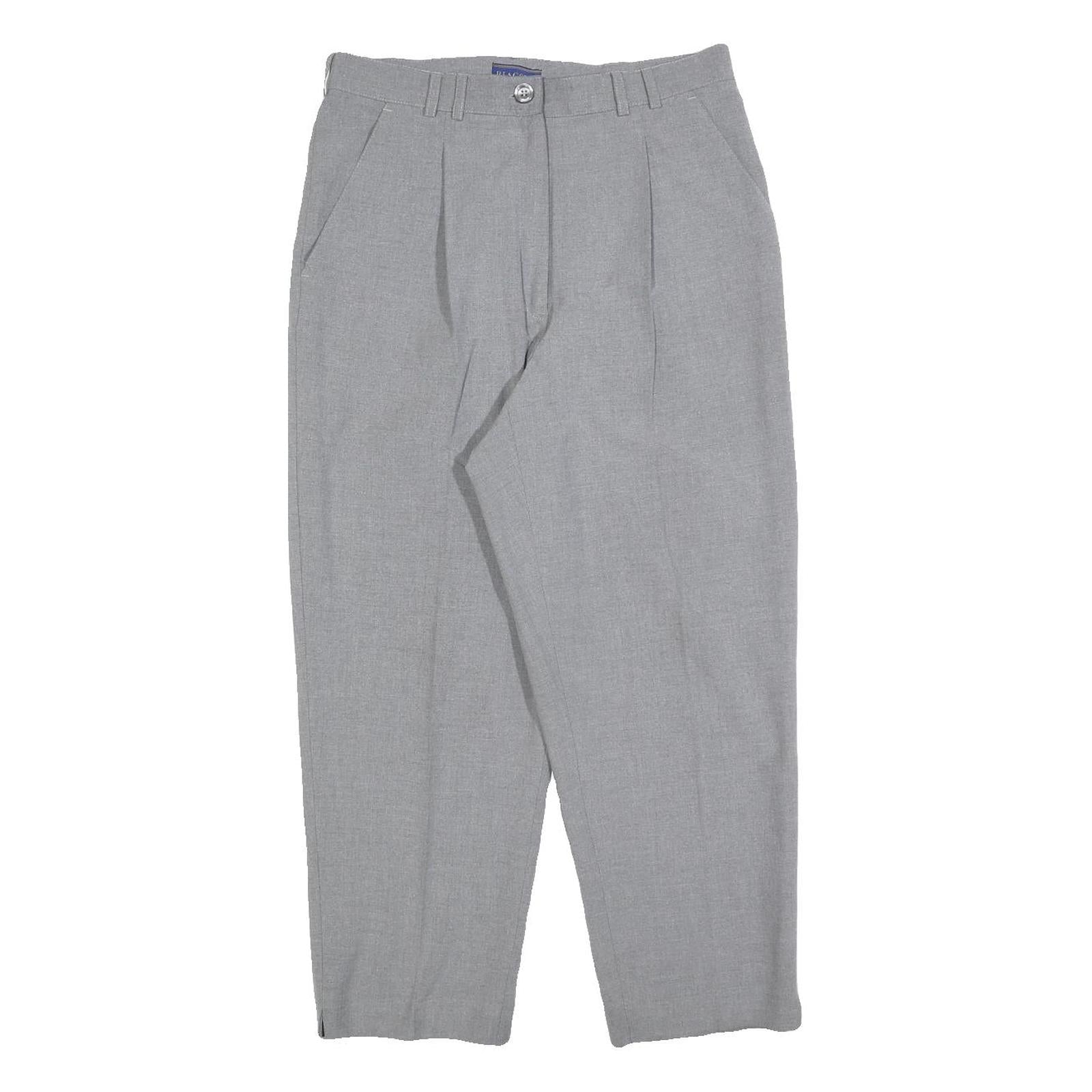 BIAGGINI Womens Polyester Blend Grey Regular Fit Straight Trousers W30 L25 Smart Refurbished - N/A refurbished available on Cerqular