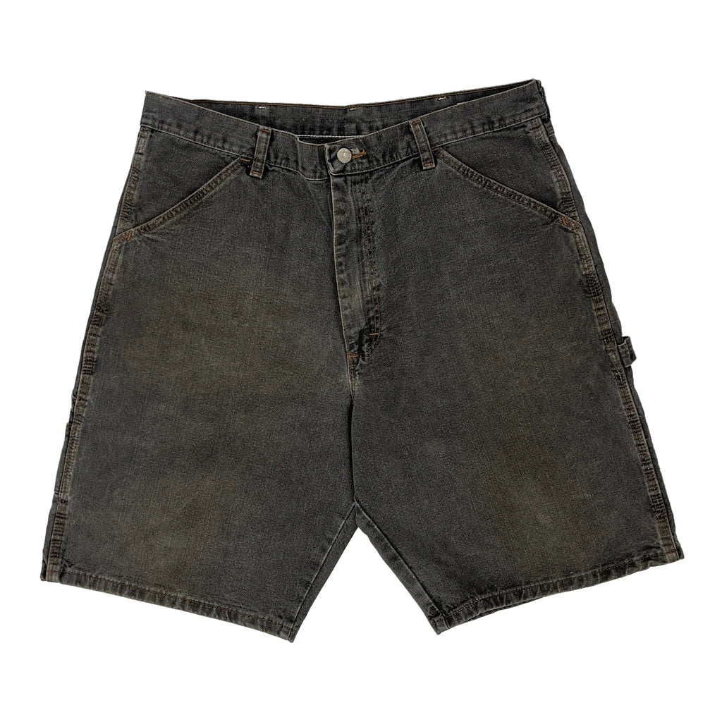 Wrangler Carpenter Shorts - 33W 10L Grey Cotton Refurbished - Thrifted (note: this is a term often used to describe second- refurbished available on Cerqular