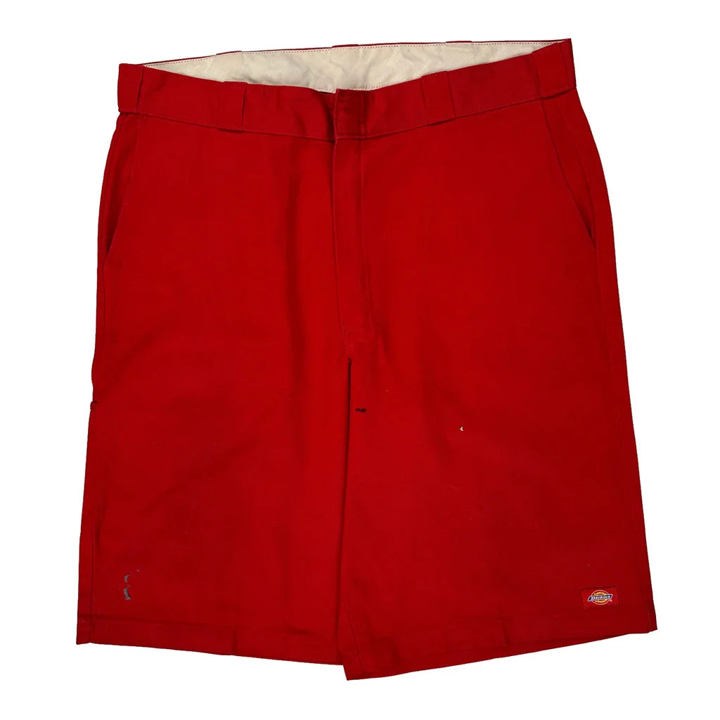 Dickies Shorts - 40W 10L Red Cotton Refurbished - Thrifted (note: this is a term often used to describe second- refurbished available on Cerqular