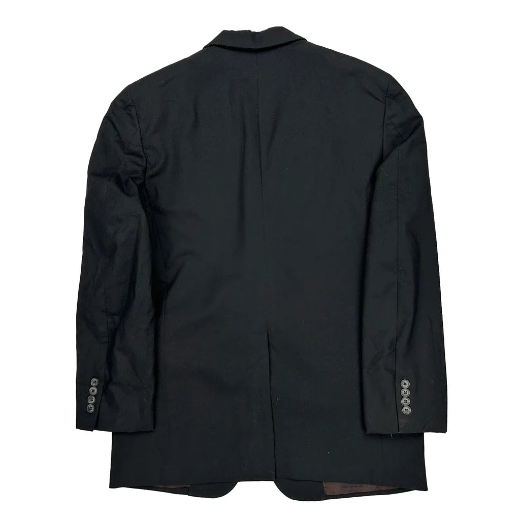 Double Breasted Christian Dior Blazer - Medium Black Wool Blend Refurbished - Thrifted (note: this is a term often used to describe second- refurbished available on Cerqular