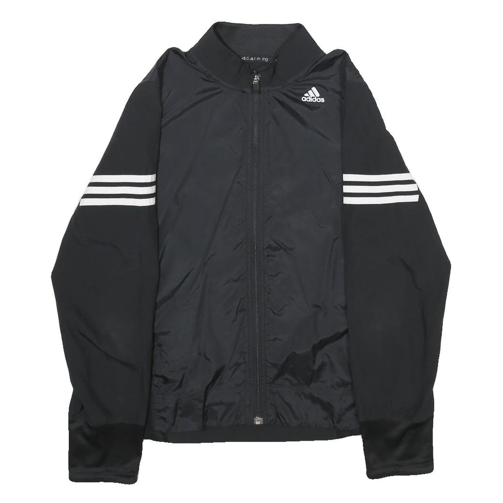 ADIDAS Womens Black Jacket S Polyester Plain Sports Zip Athletic Casual Refurbished - N/A refurbished available on Cerqular