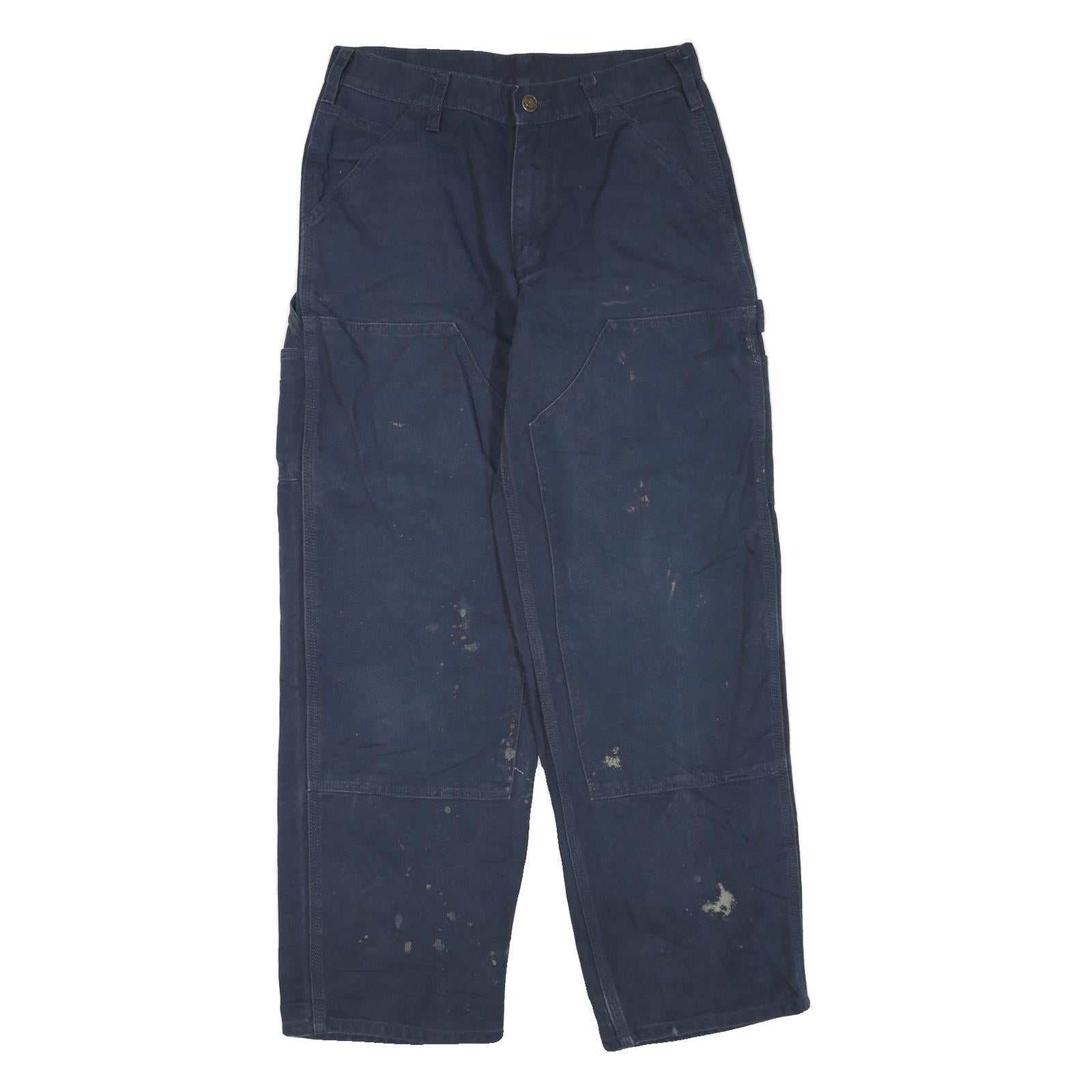 DICKIES Mens Cotton Blend Navy Regular Fit Straight Leg Trousers W30 L30 Refurbished - N/A refurbished available on Cerqular