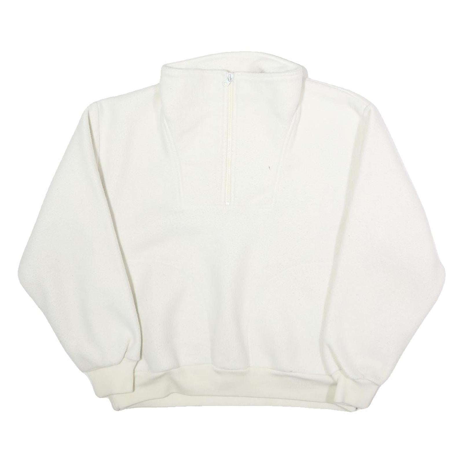 FASHIONBAR Womens White Jacket L Polyester Plain Relaxed Fit Pullover Long Refurbished - N/A refurbished available on Cerqular