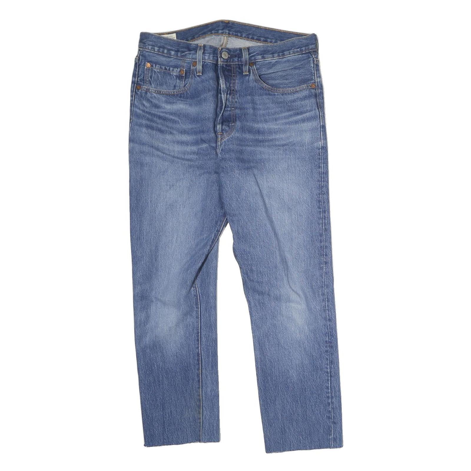 LEVI'S 501S Mens Jeans Blue Regular Straight Denim Medium W32 L25 Classic Fit Refurbished - N/A refurbished available on Cerqular