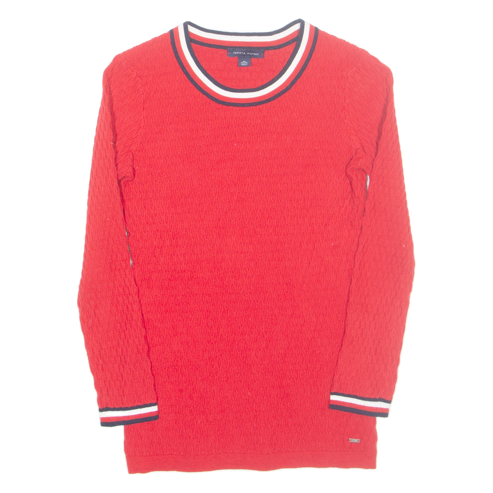 Buy TOMMY HILFIGER Womens Jumper Red Cable Knit 3/4 Sleeve XS Refurbished - $36.39 TOMMY HILFIGER Womens Jumper Red Cable Knit 3/4 Sleeve XS Refurbished - N/A refurbished available on Cerqular