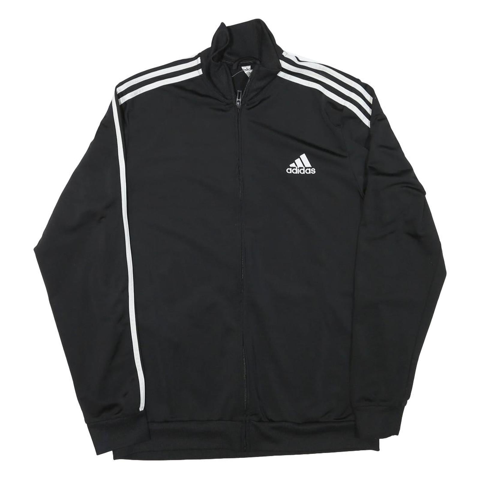 ADIDAS Mens Black & White Track Jacket S Polyester Blend Plain Zip Sportswear Refurbished - N/A refurbished available on Cerqular