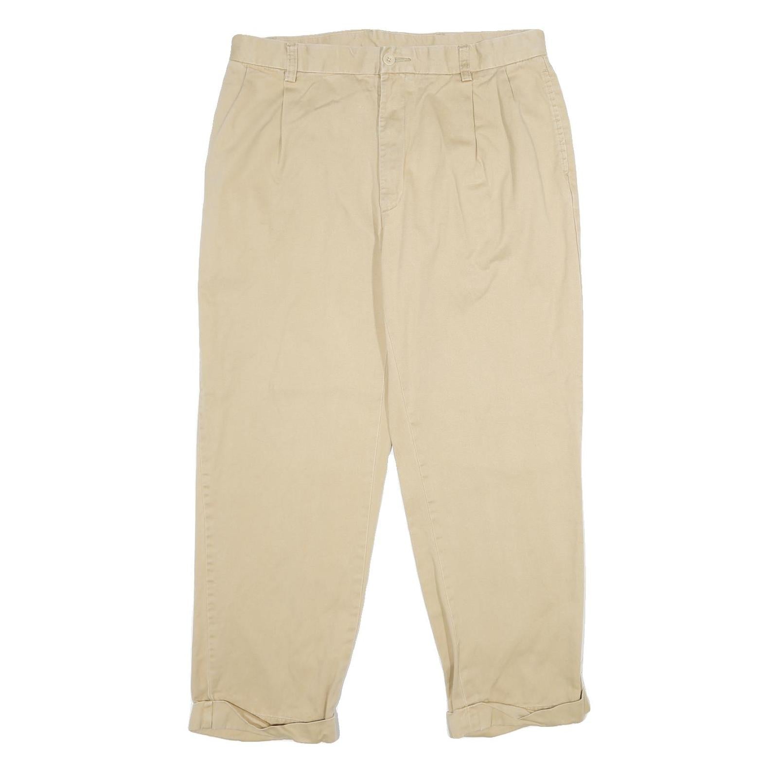 NAUTICA Mens Cotton Beige Classic Straight Trousers W36 L30 Casual Comfortable Refurbished - N/A refurbished available on Cerqular