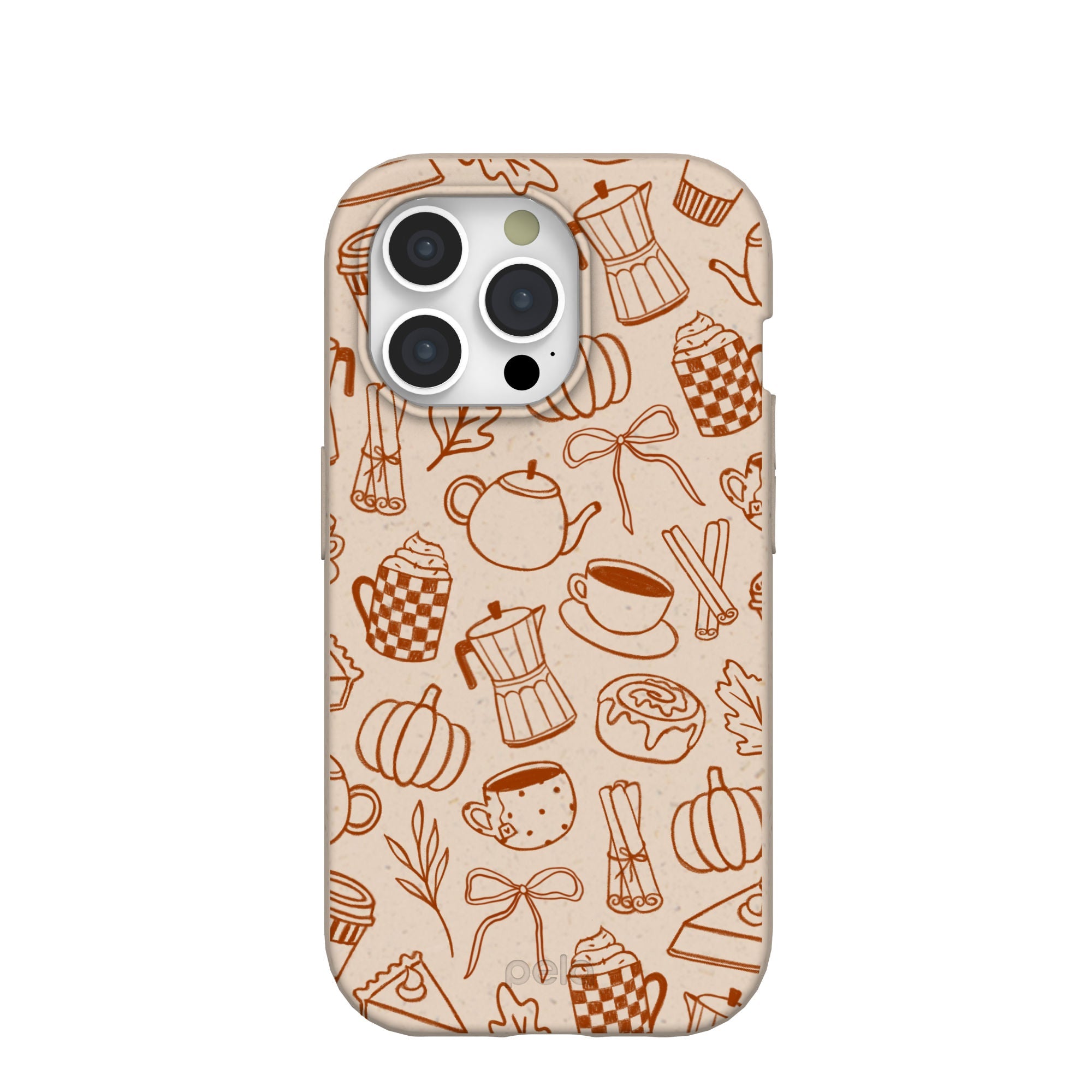 Seashell Pumpkin Spice iPhone 15 Pro Case Refurbished - Pela Case refurbished available on Cerqular