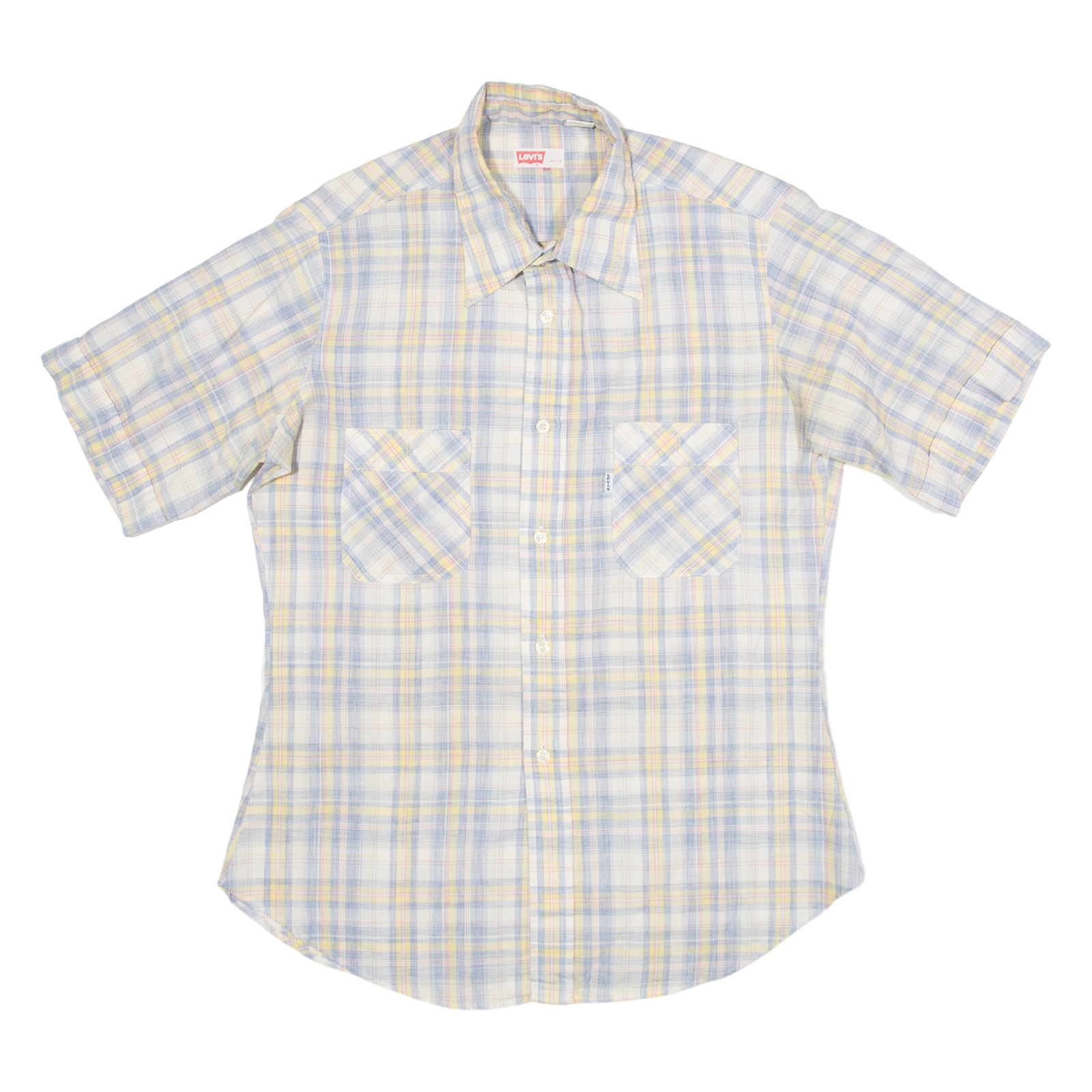 LEVI'S Womens Shirt Blue Check L Refurbished - N/A refurbished available on Cerqular