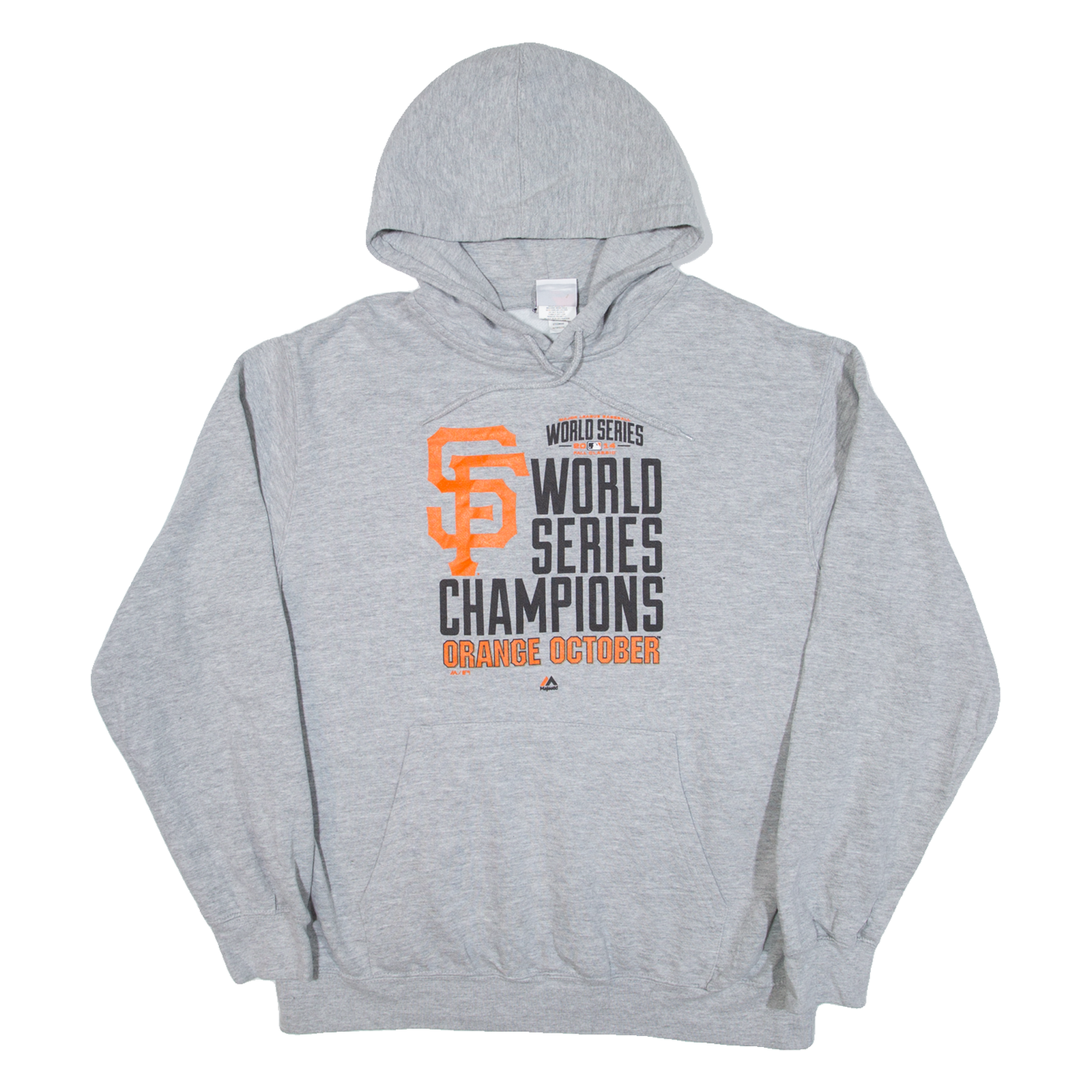MAJESTIC World Series Champions Mens Grey Hoodie USA L Refurbished - N/A refurbished available on Cerqular