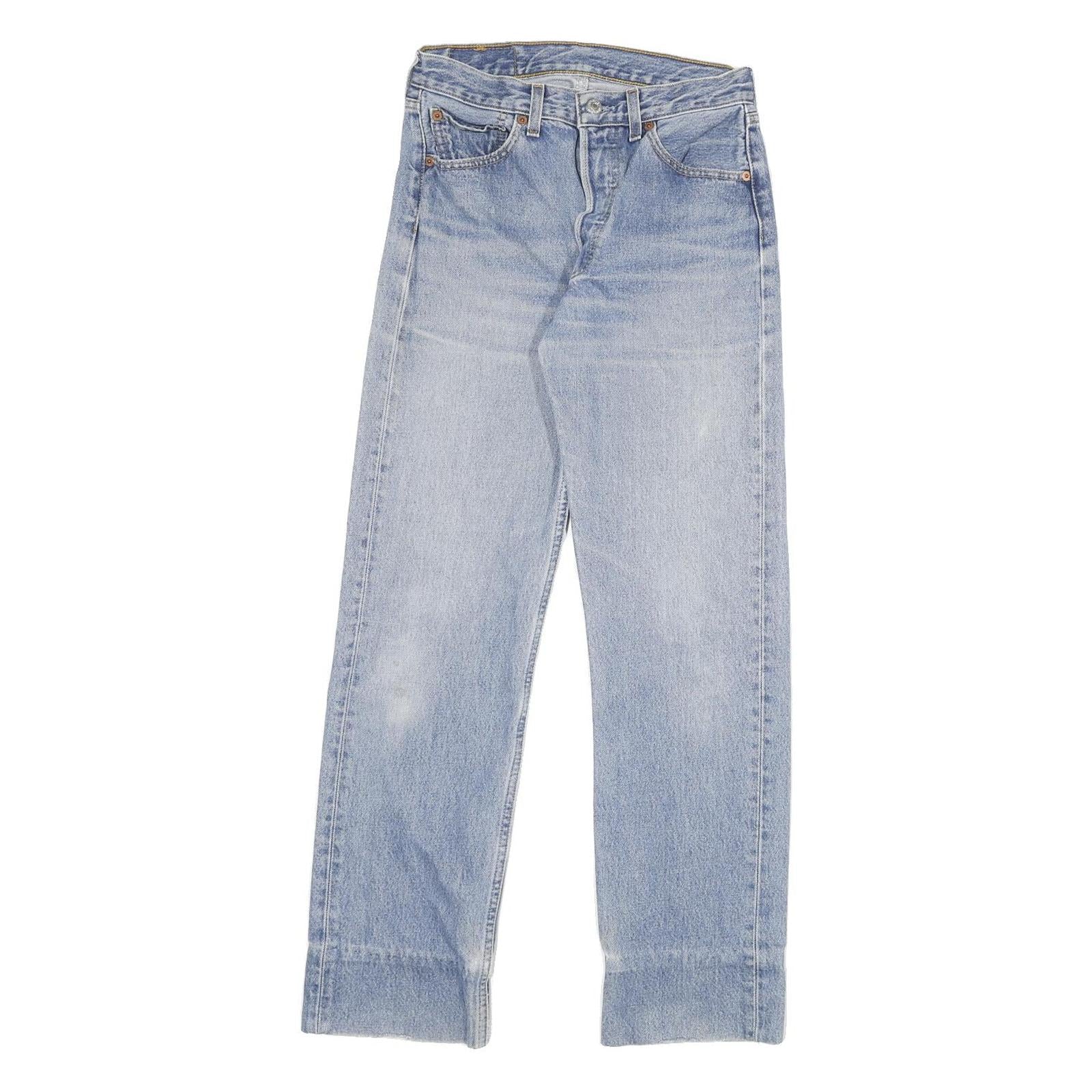 LEVI'S 501 Mens Jeans Blue Regular Straight Denim Light W26 L30 Classic Button Refurbished - N/A refurbished available on Cerqular