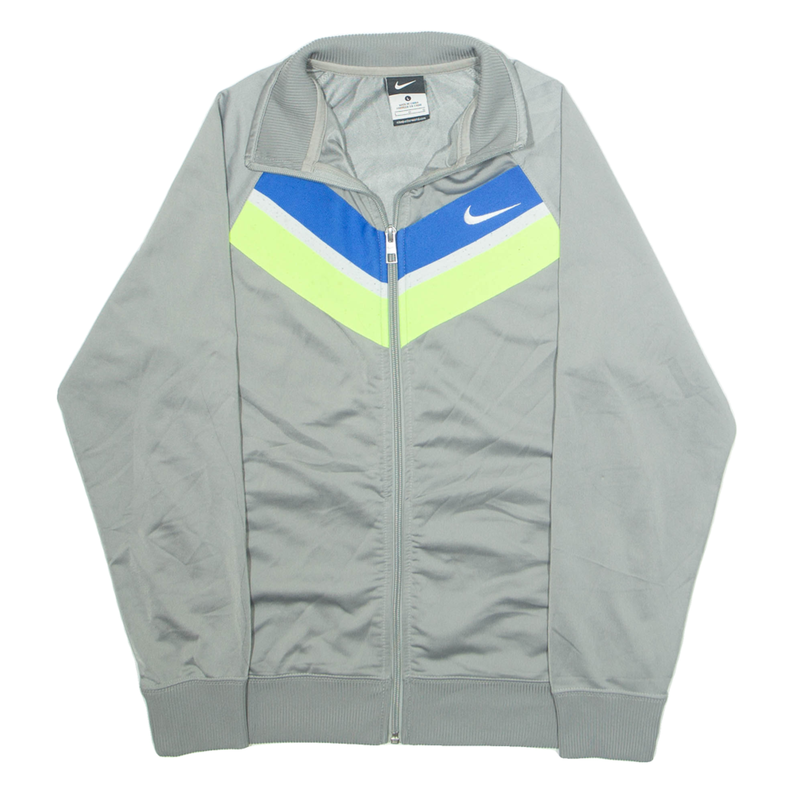 NIKE Womens Track Jacket Grey L Refurbished - N/A refurbished available on Cerqular